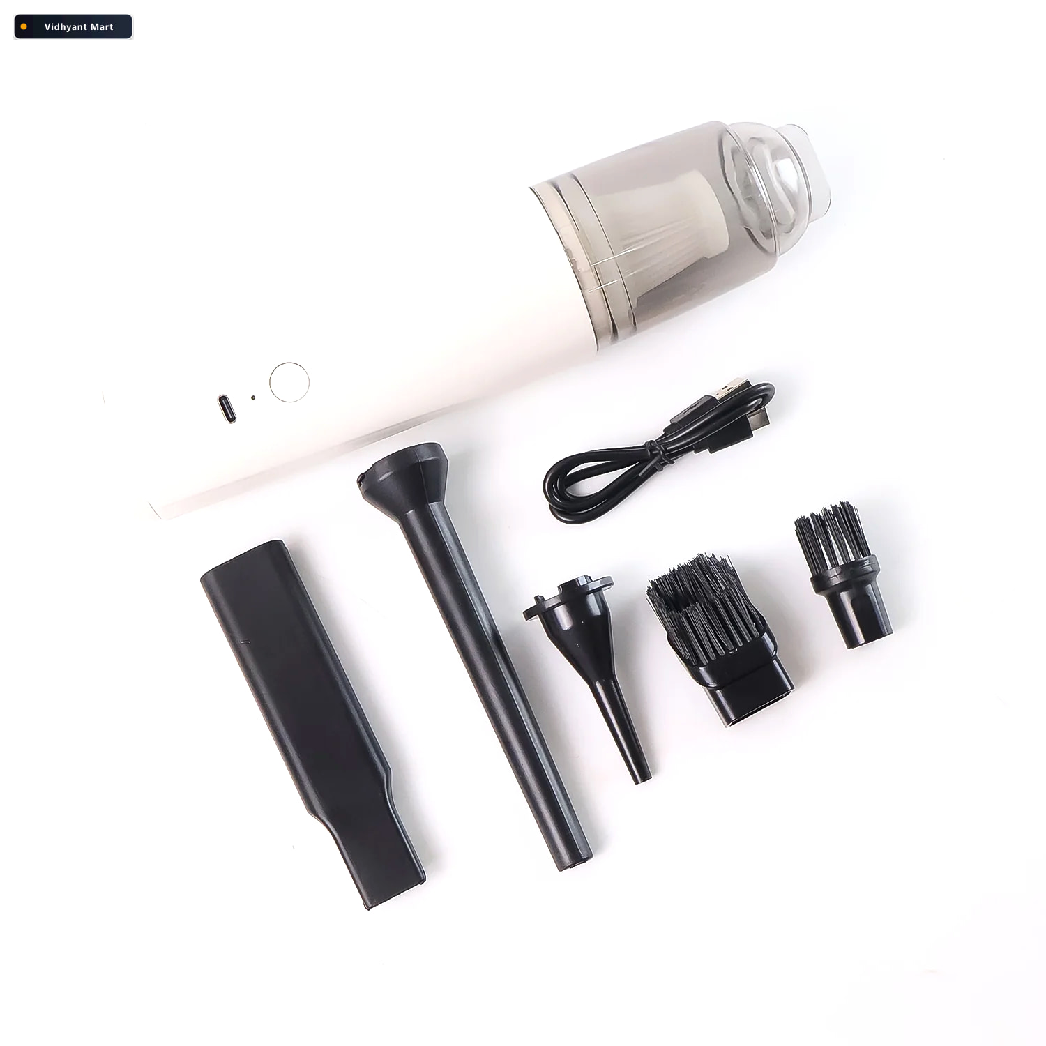 Vidhyant Mart Mini Handheld Vacuum Cleaner Cordless Rechargeable 4