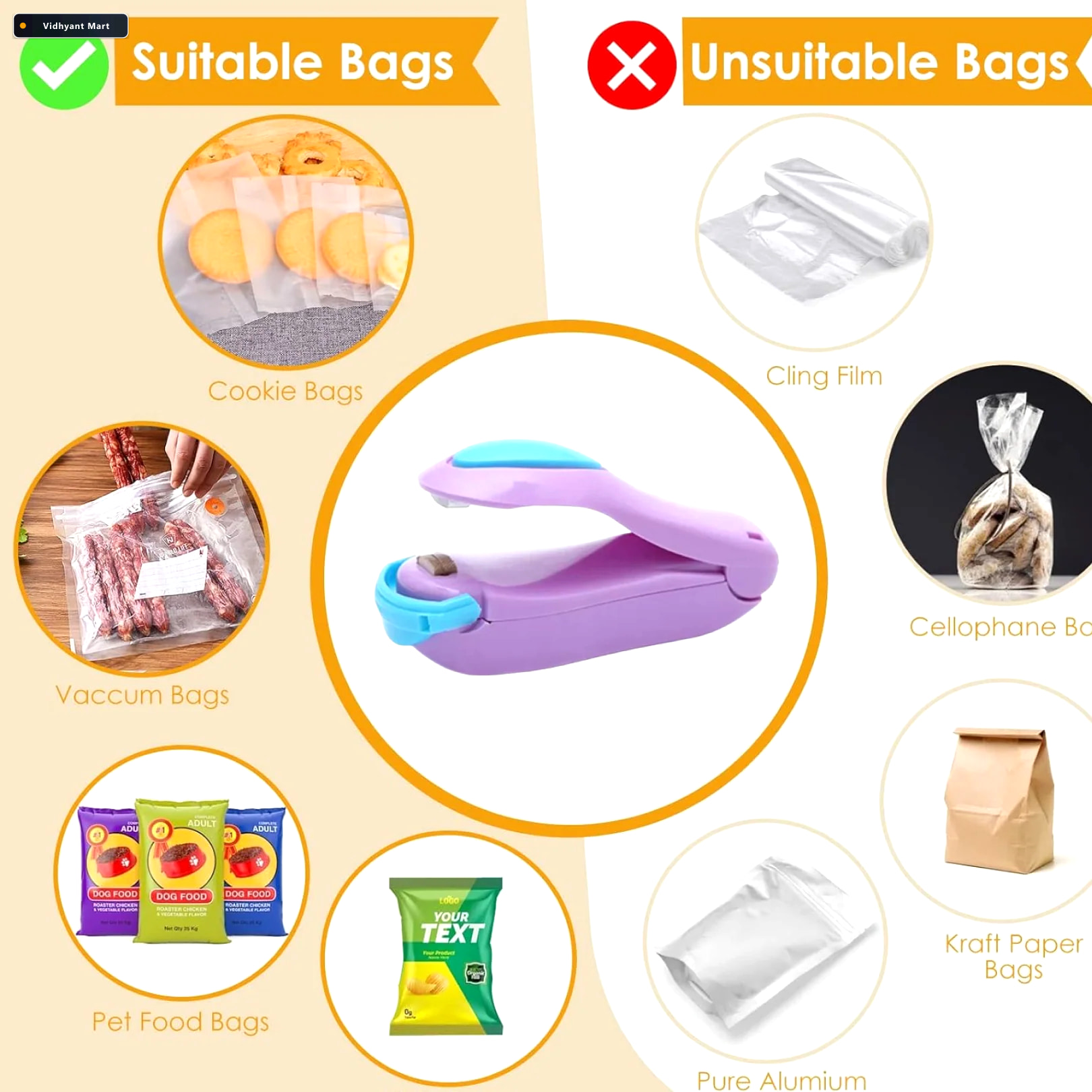 Vidhyant Mart Mini Heat Sealer Portable Food Bag Sealing Machine 5