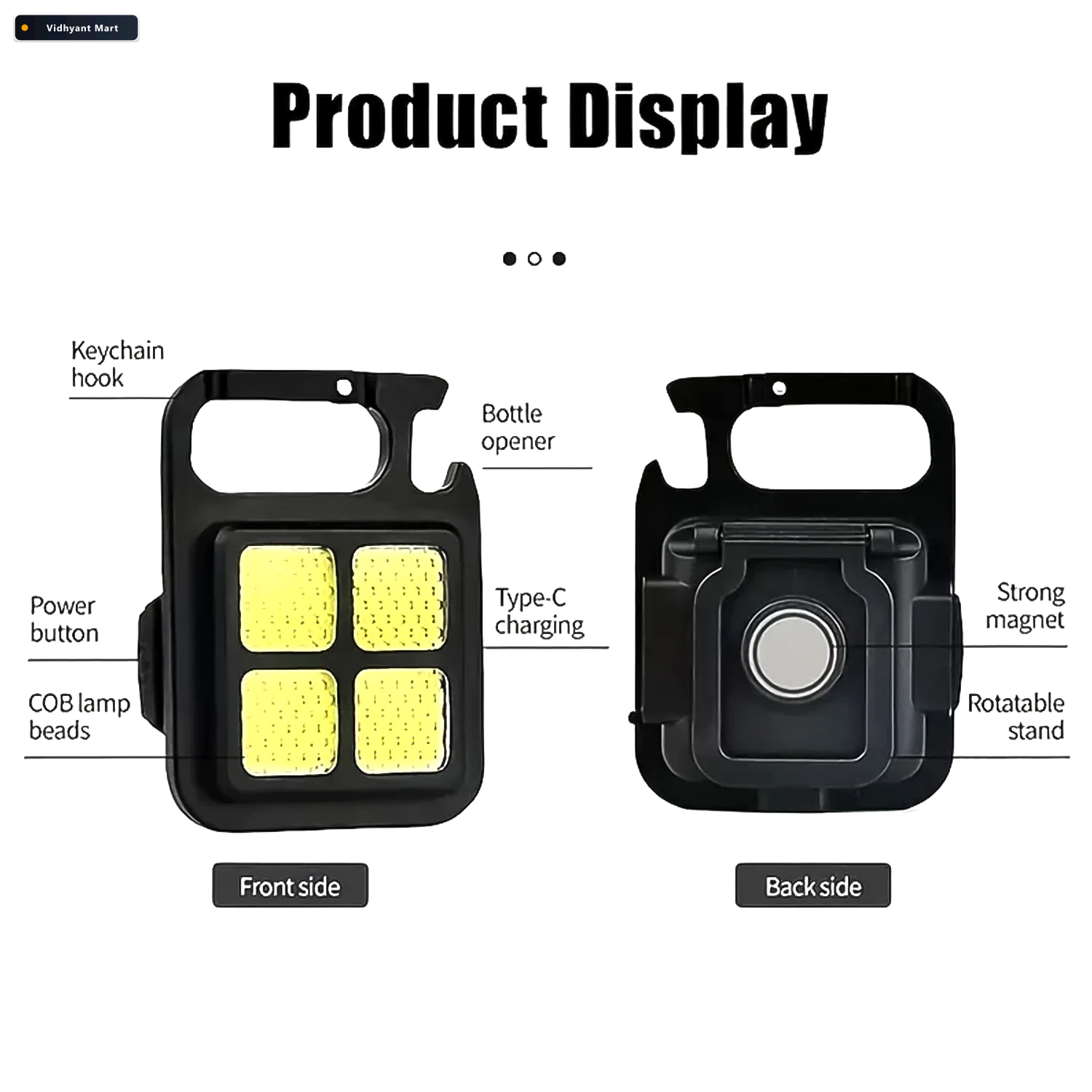 Vidhyant Mart Mini Led Keychain Light 3 Modes Bottle Opener 3