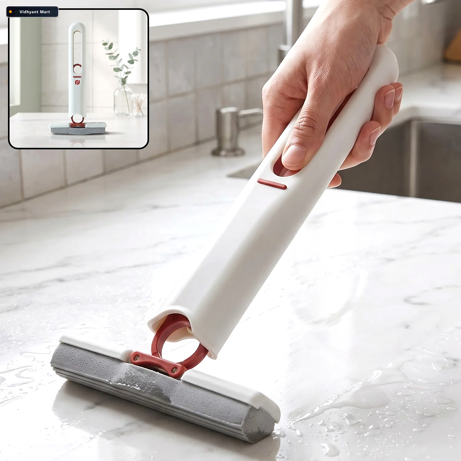 Vidhyant Mart Mini Mop Portable Self Squeeze Pva Sponge For Home 1