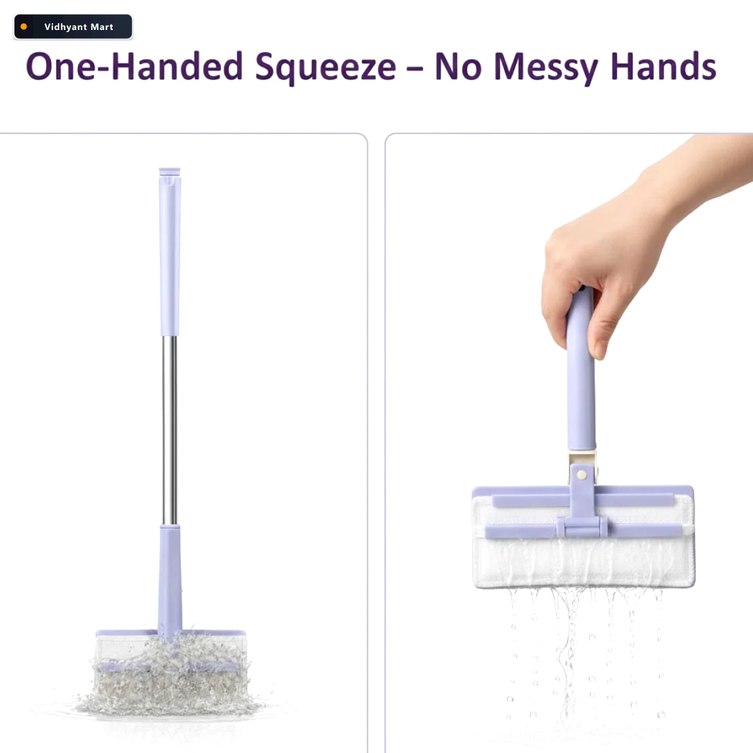 Vidhyant Mart Mini Mop With Automatic Cloth Change Push Pull Han 2