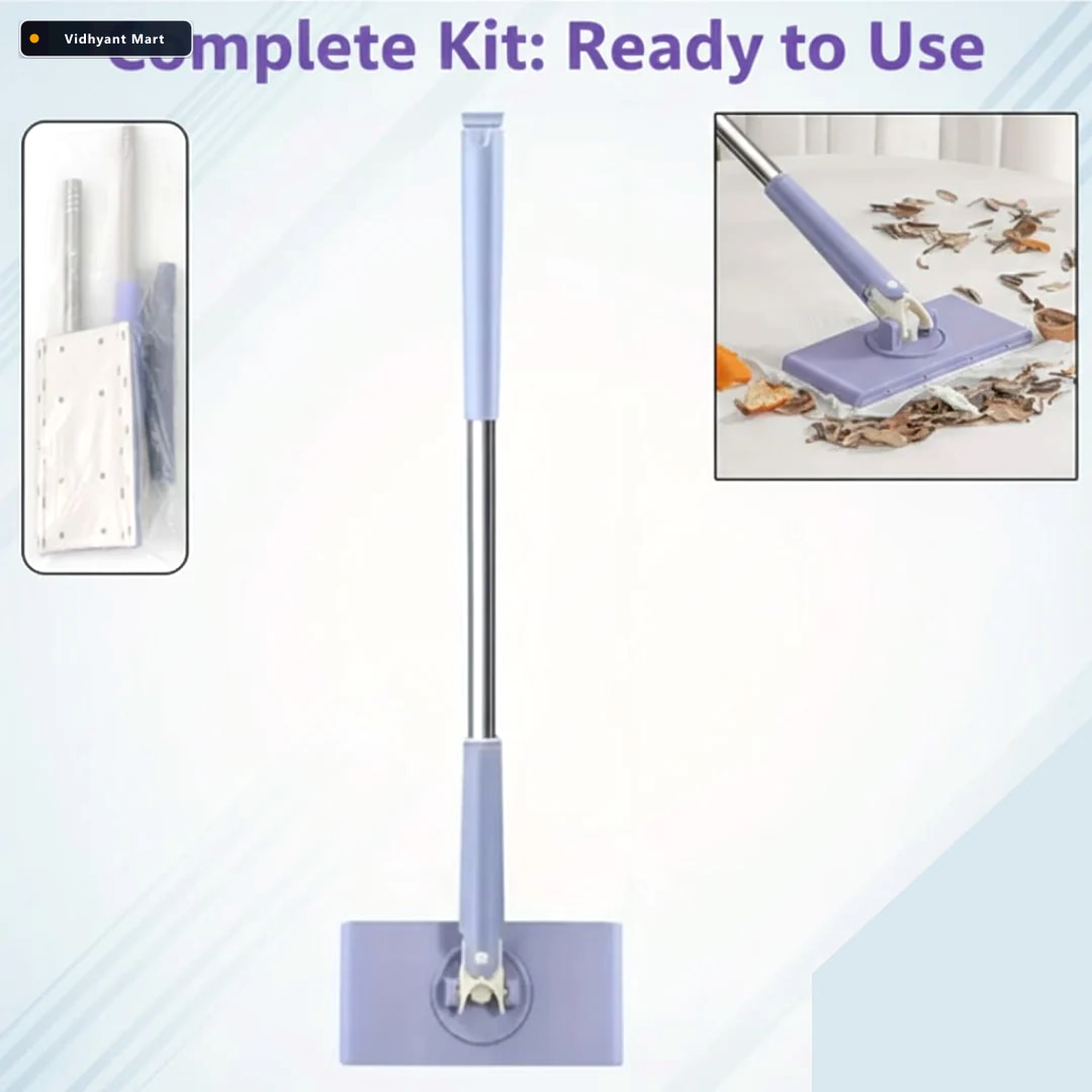 Vidhyant Mart Mini Mop With Automatic Cloth Change Push Pull Han 3