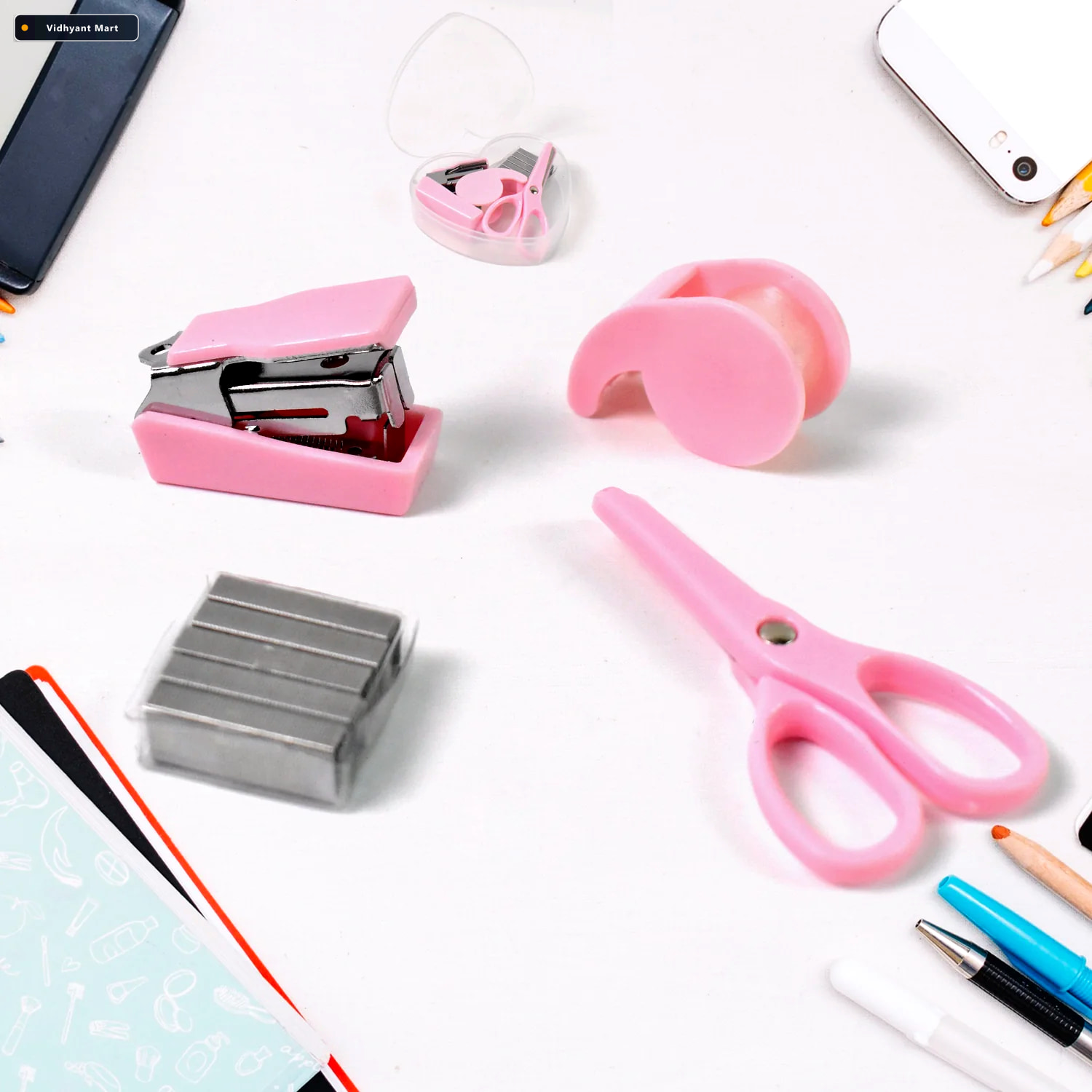 Vidhyant Mart Mini Office Stationery Set Compact Desk Essentials 2
