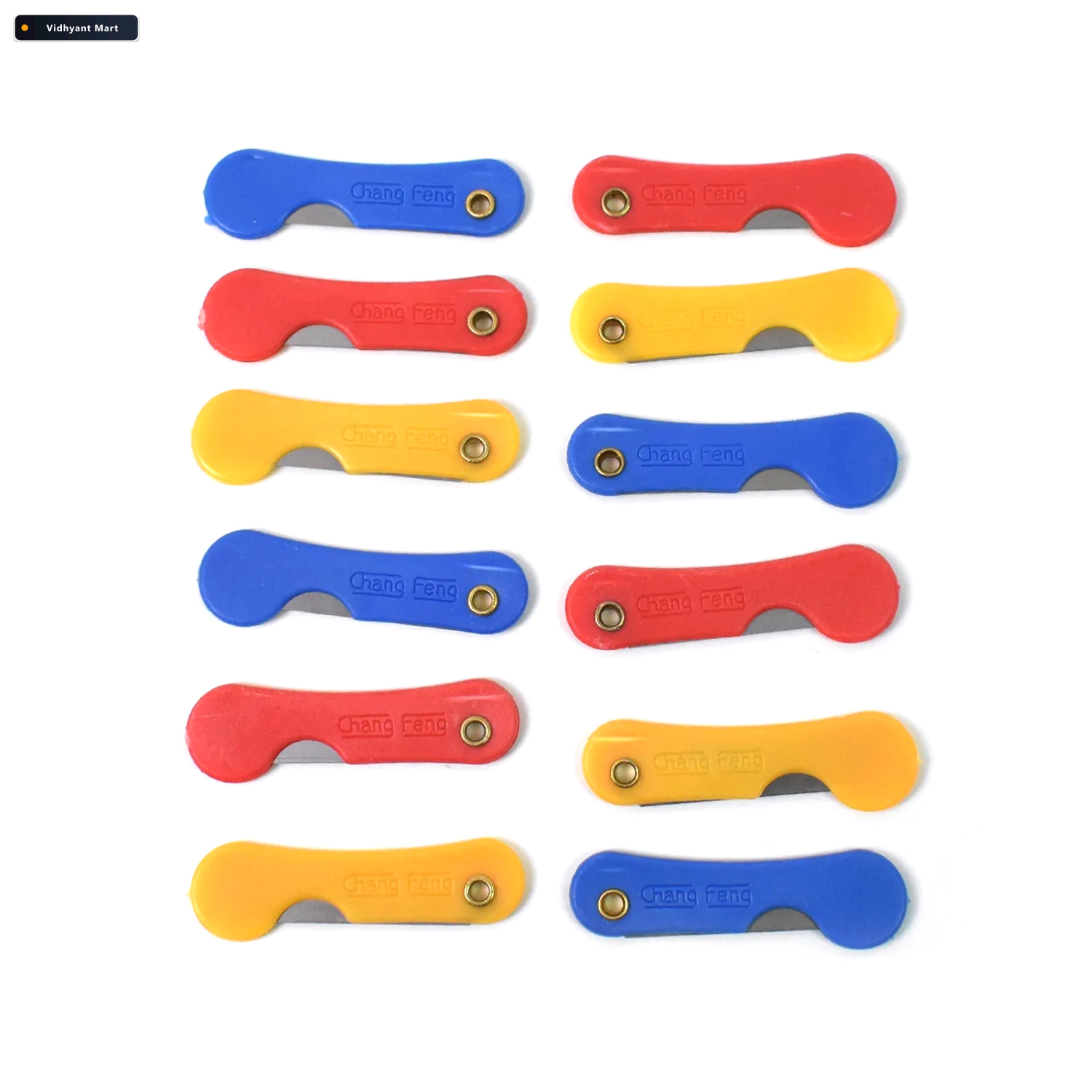 Vidhyant Mart Mini Paper Cutter Knife Multicolour 12 Pack Cutnov 4