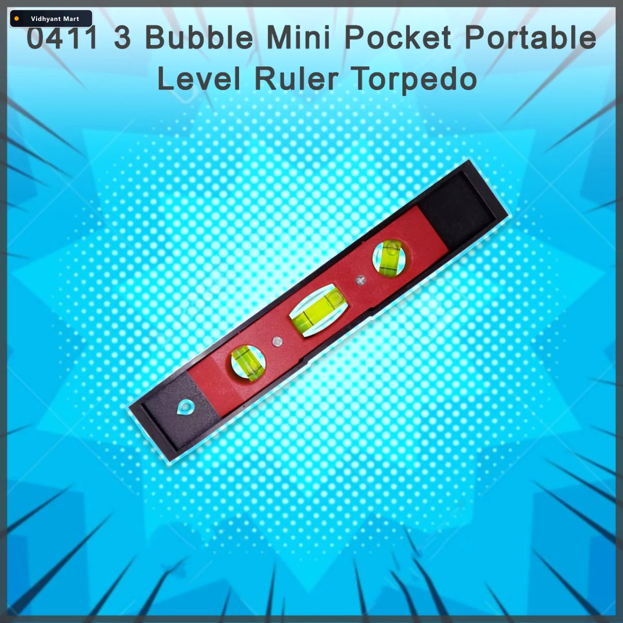 Vidhyant Mart Mini Pocket Level 3 Bubble Magnetic Torpedo Ruler 4