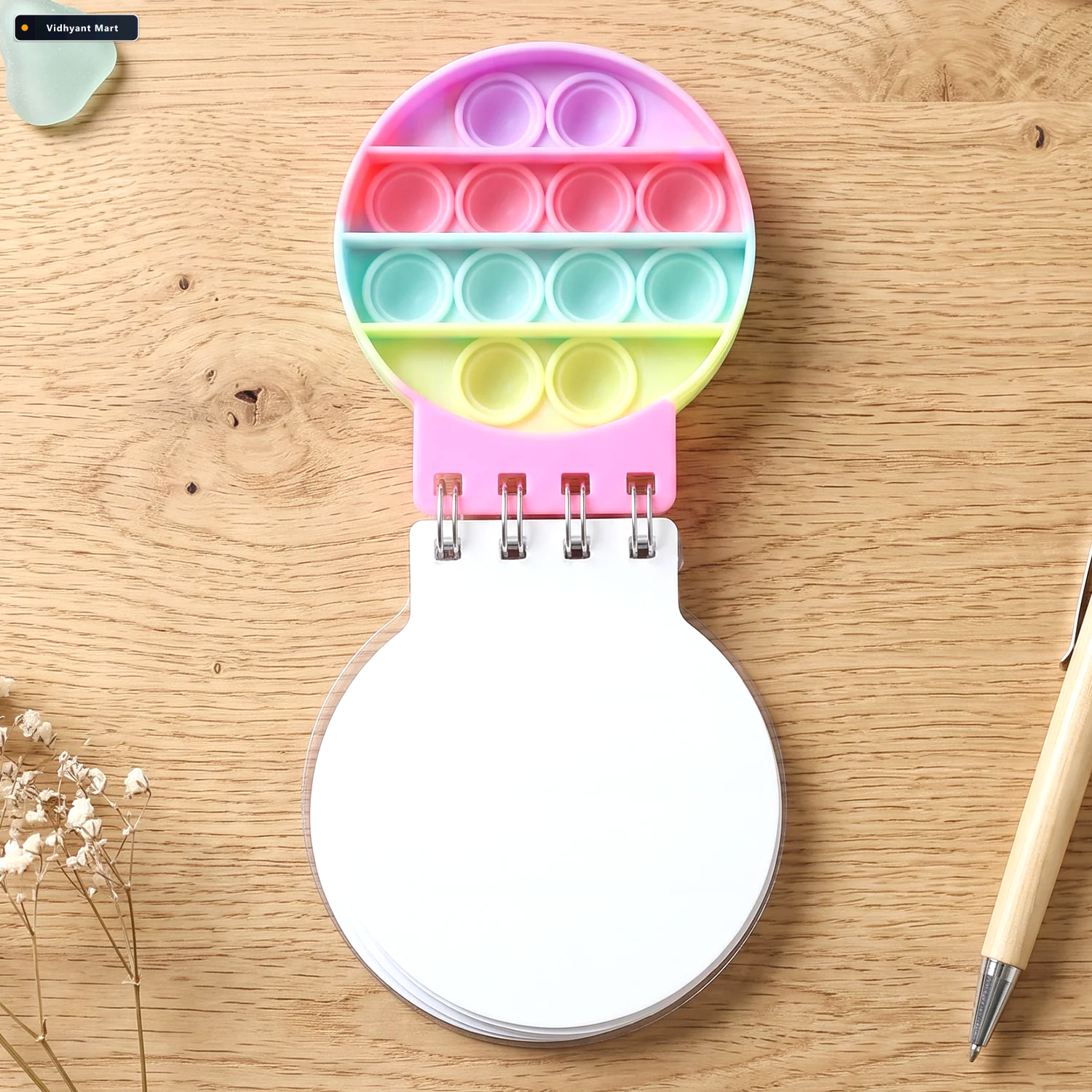 Vidhyant Mart Mini Pop It Diary Fidget Notebook For Kids Rainbow 3