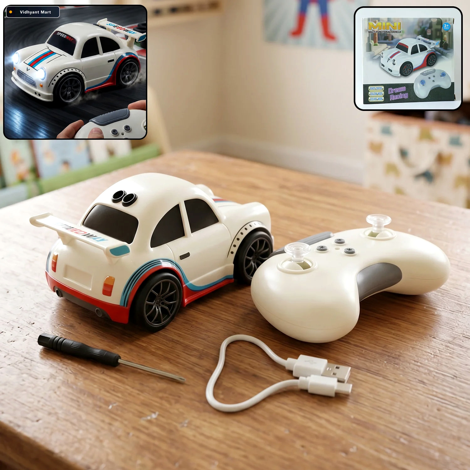 Vidhyant Mart Mini Rc Racing Car High Speed Stunt And Indoor Pla 1