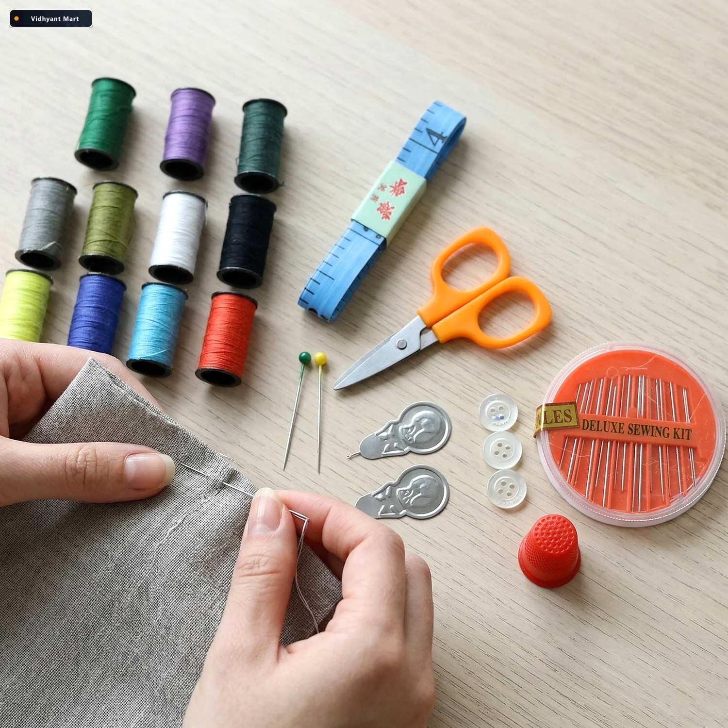 Vidhyant Mart Mini Sewing Kit 33 Pc Portable Stitching Set Fresh 3