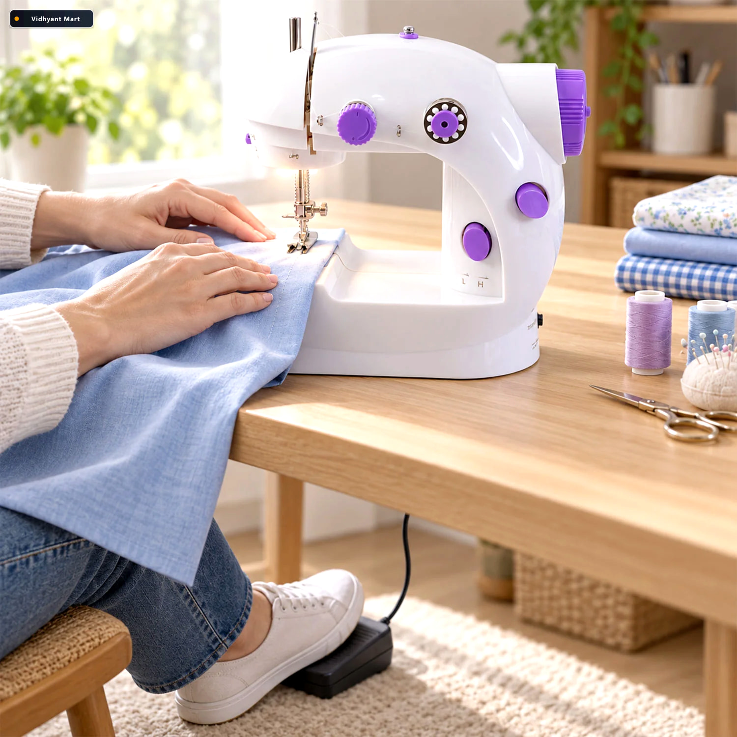 Vidhyant Mart Mini Sewing Machine Portable Stitching Tool Xcelcr 2