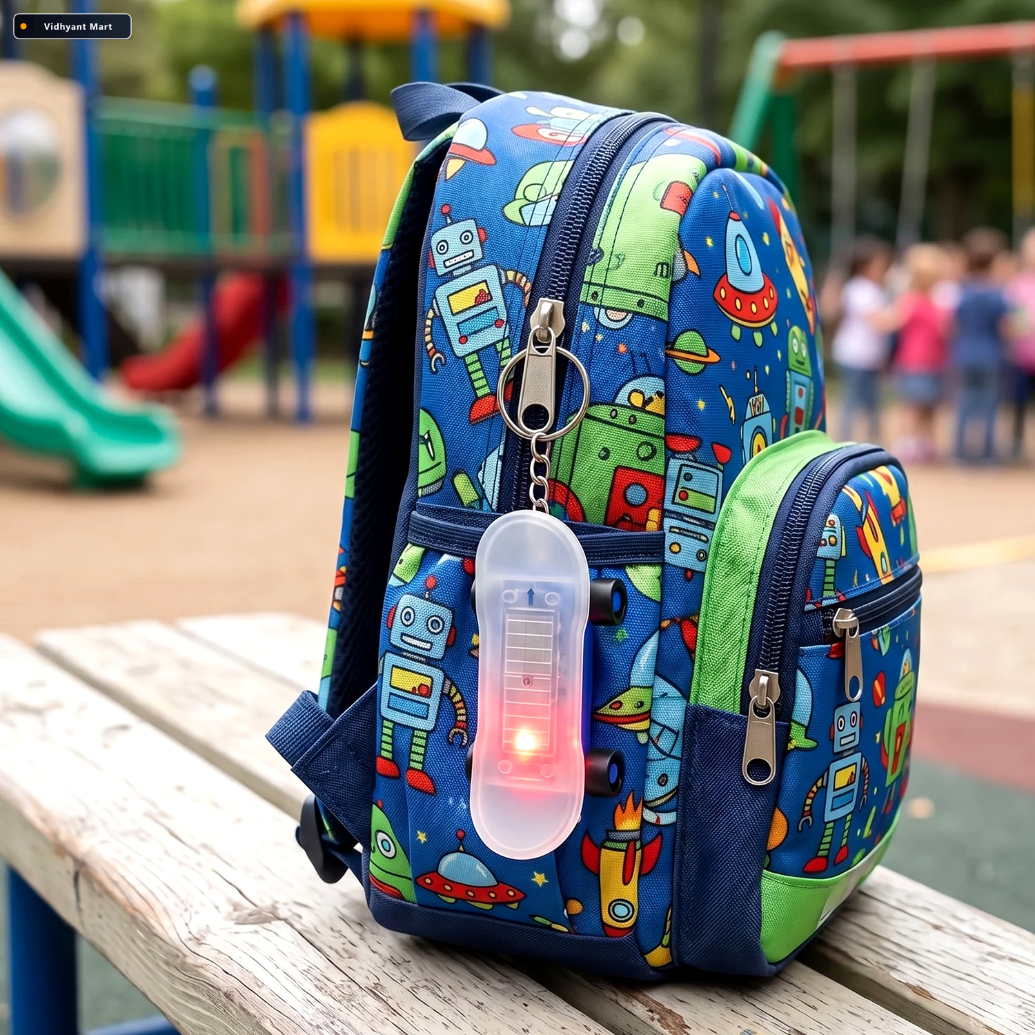 Vidhyant Mart Mini Skateboard Led Keychain Light Up Fun Accessor 1