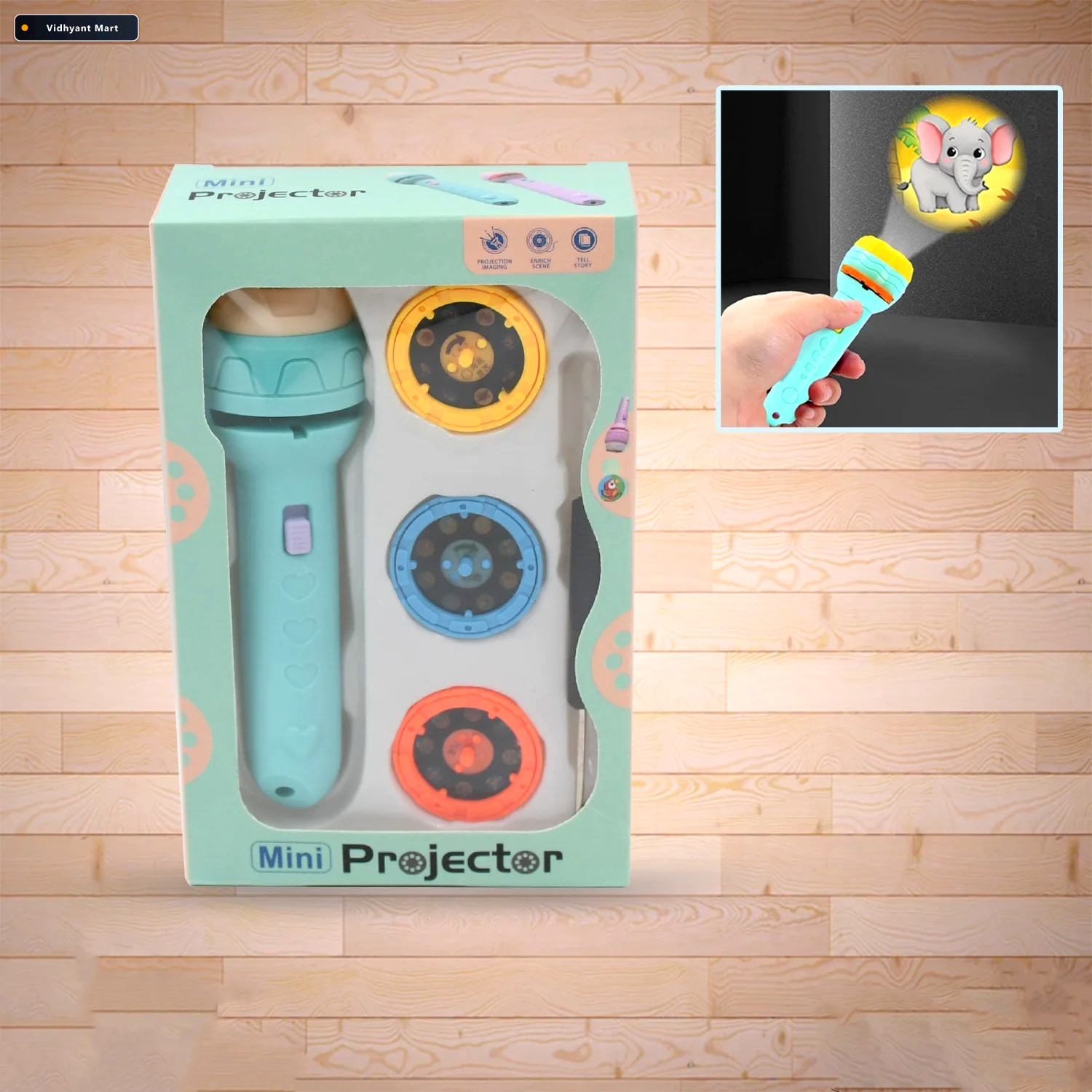 Vidhyant Mart Mini Slide Projector For Kids Learning Toy Spark T 1