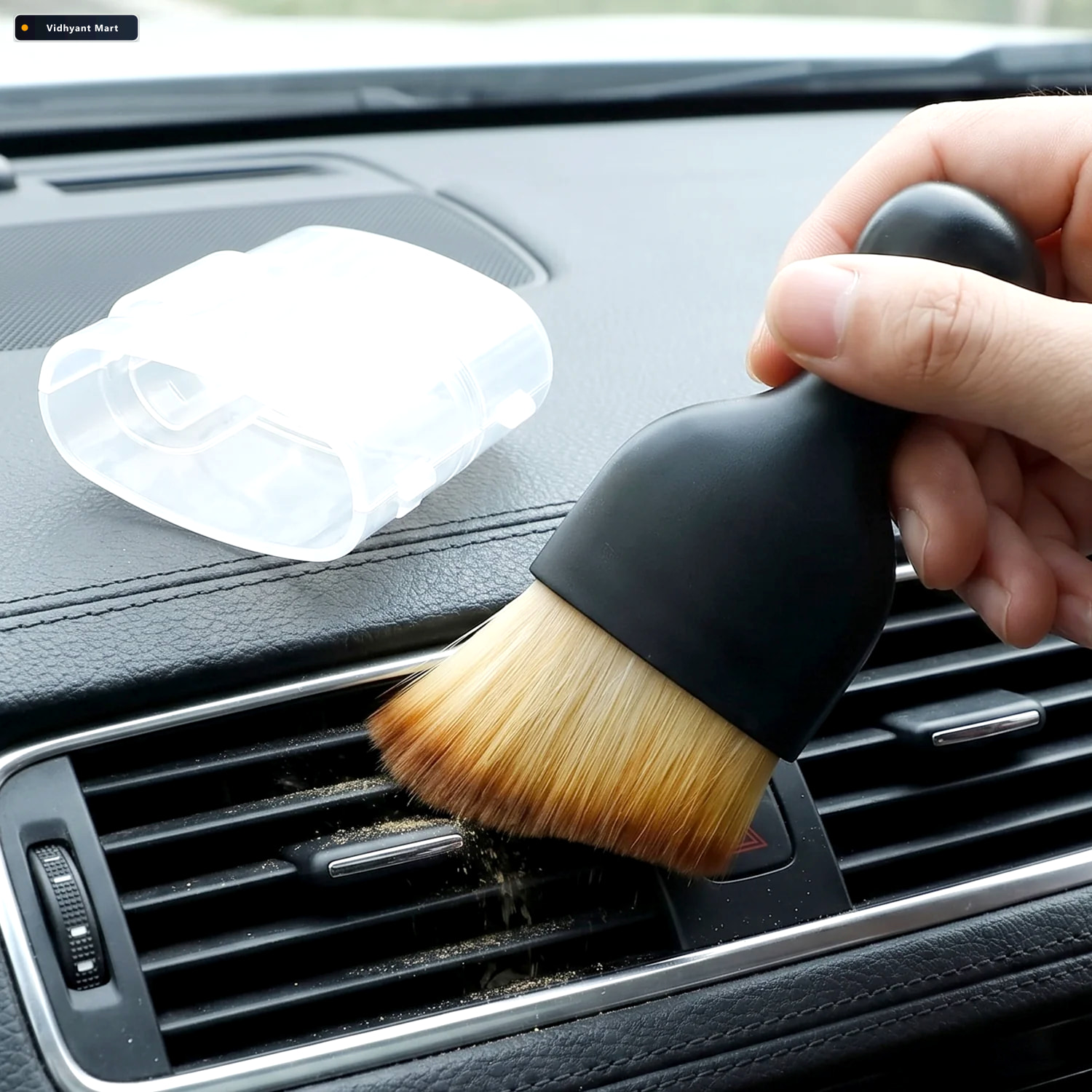 Vidhyant Mart Mini Soft Car Interior Cleaning Brush Gentle Effec 2