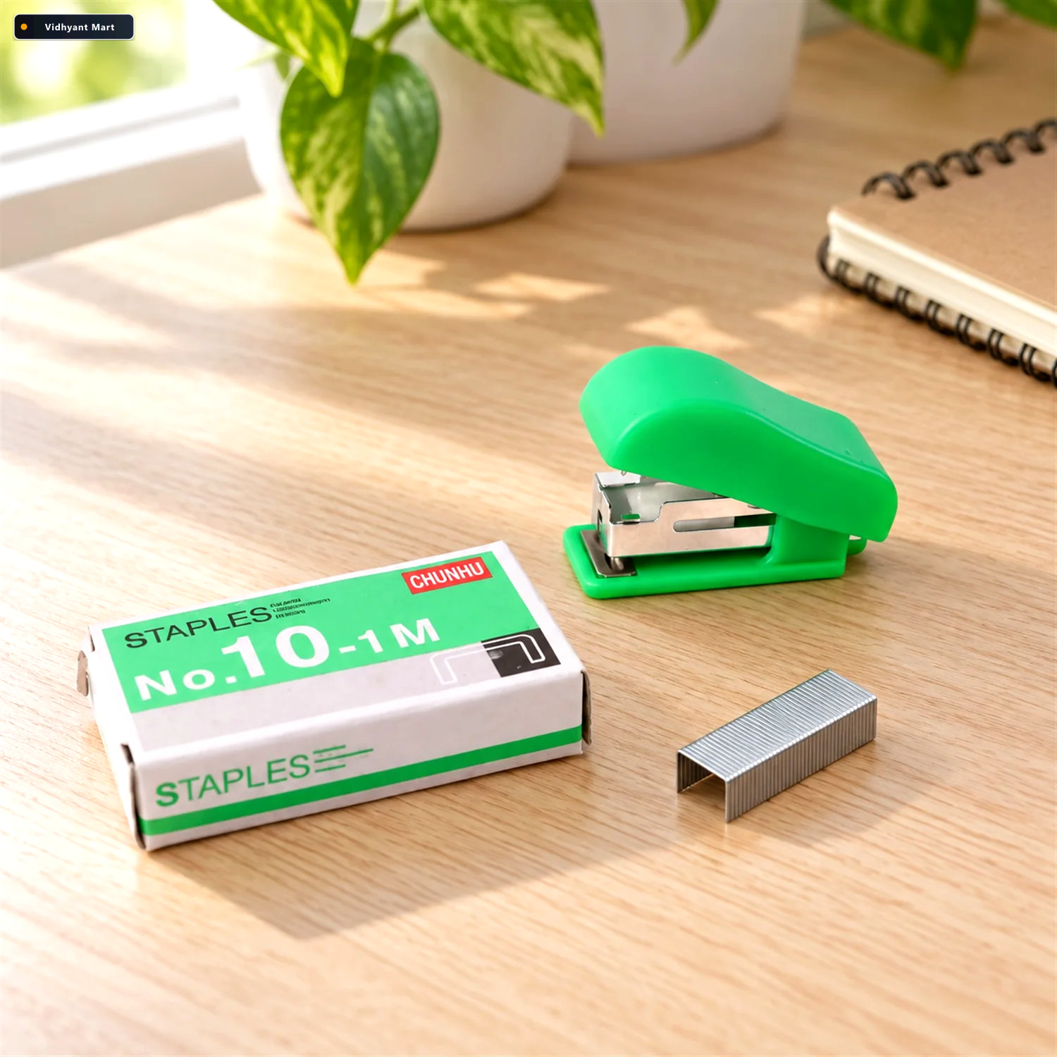 Vidhyant Mart Mini Stapler With No 10 Staples For Office School 1