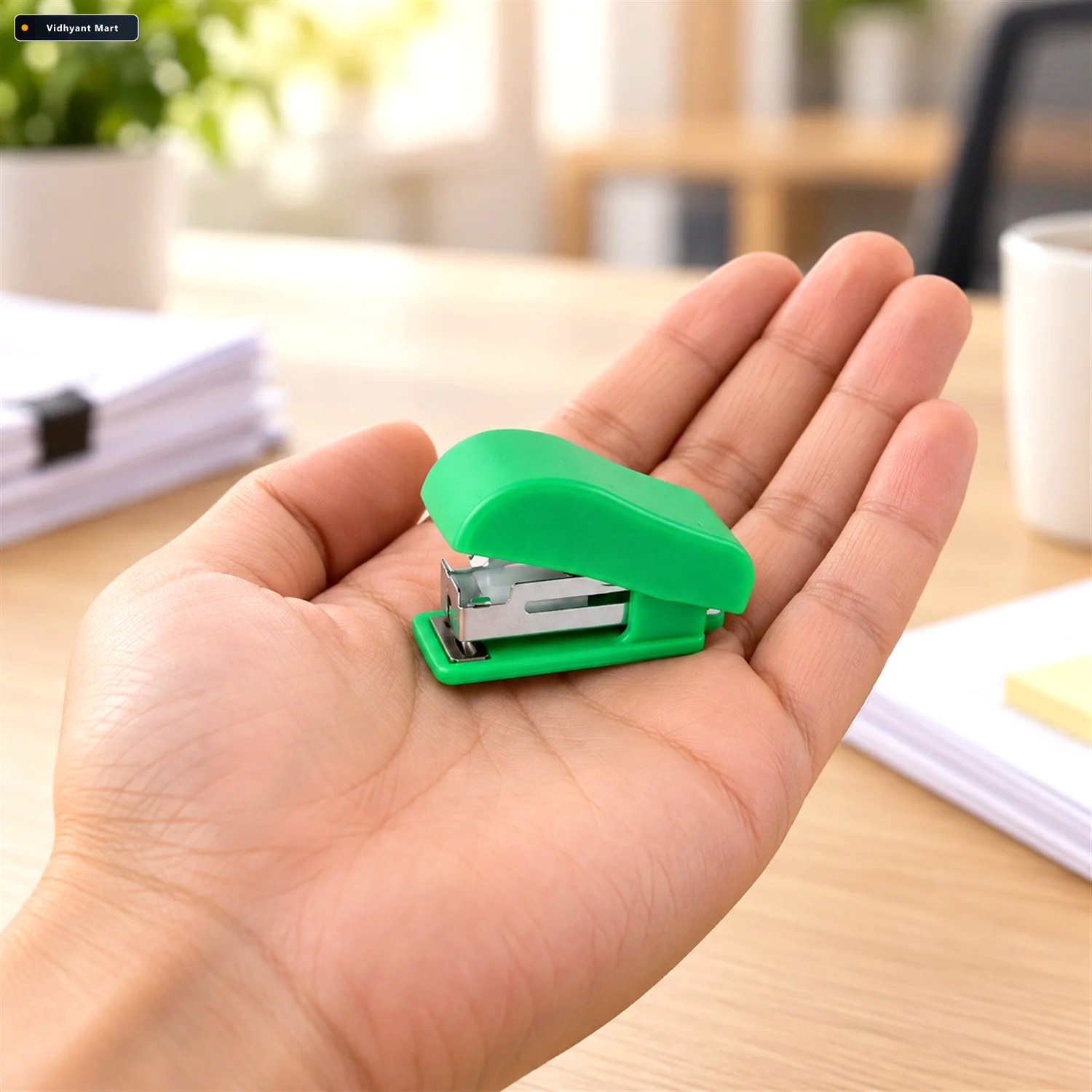 Vidhyant Mart Mini Stapler With No 10 Staples For Office School 3