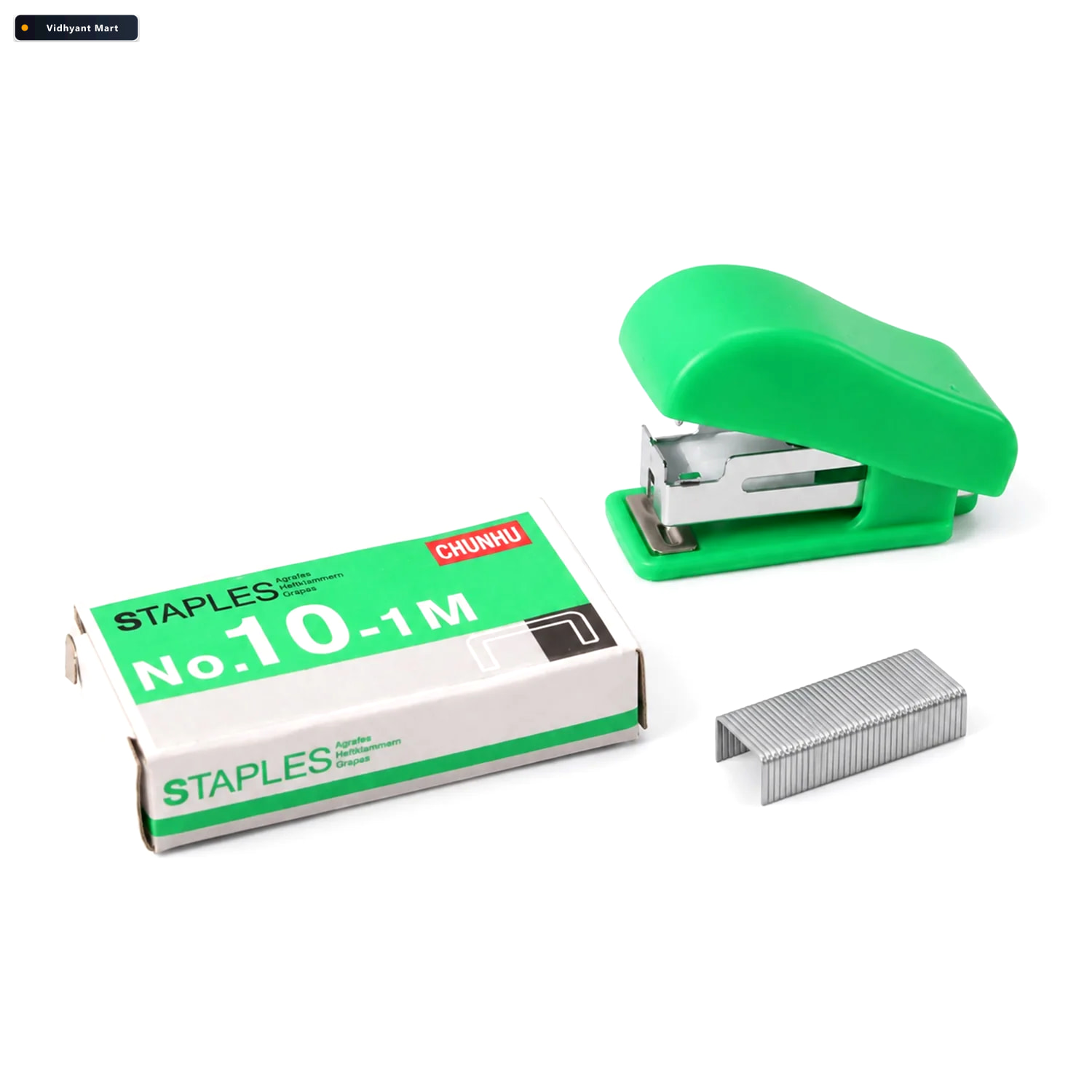 Vidhyant Mart Mini Stapler With No 10 Staples For Office School 4
