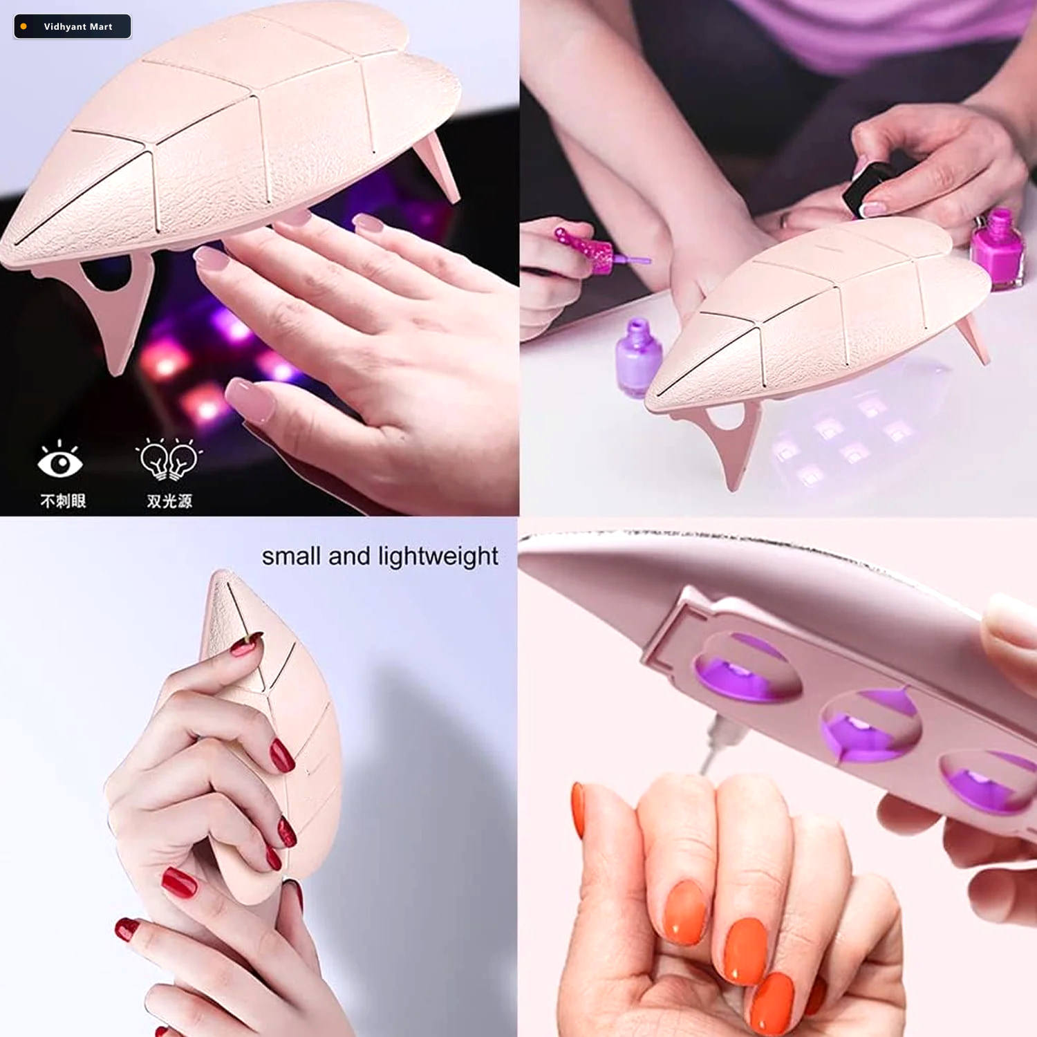 Vidhyant Mart Mini Uv Led Nail Lamp Portable Gel Polish Curing A 3