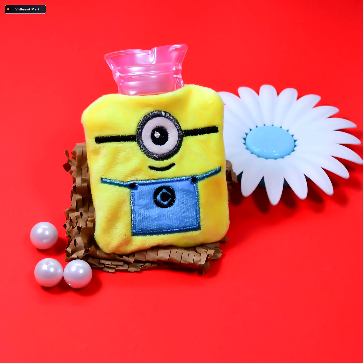 Vidhyant Mart Minions Small Hot Water Bag With Soft Cover For Pa 1