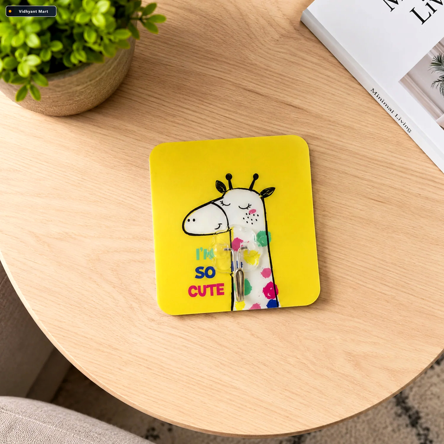Vidhyant Mart Mix Cartoon Self Adhesive Wall Hook For Keys Towel 3