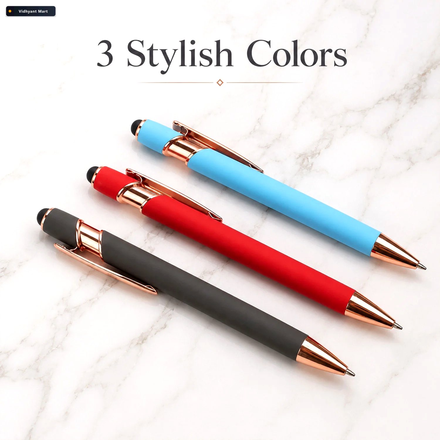 Vidhyant Mart Mix Color Ballpoint Pen Smooth Ink Flow Vibrant Co 2