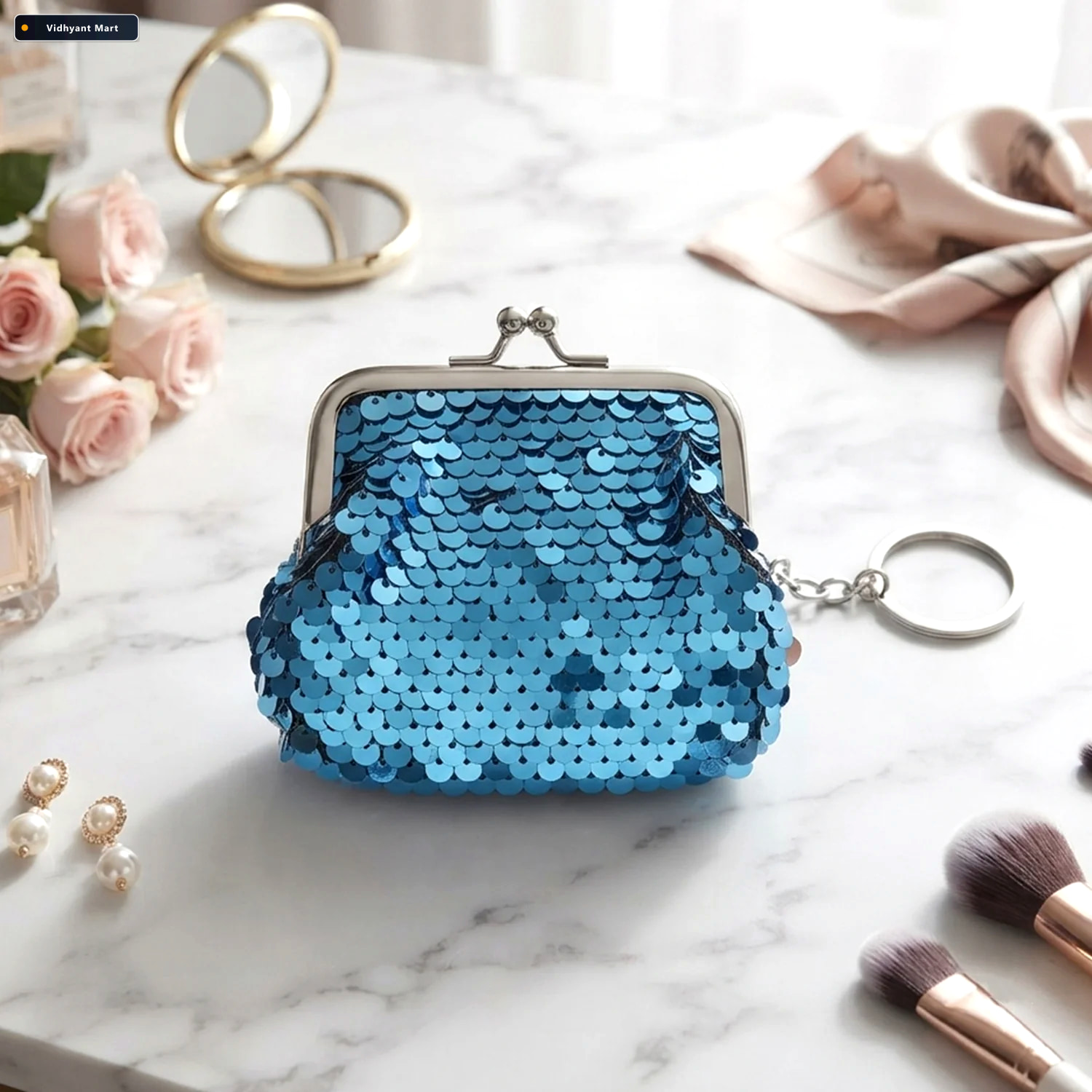Vidhyant Mart Mix Design Cute Mini Coin Purse Keychain With Clas 2