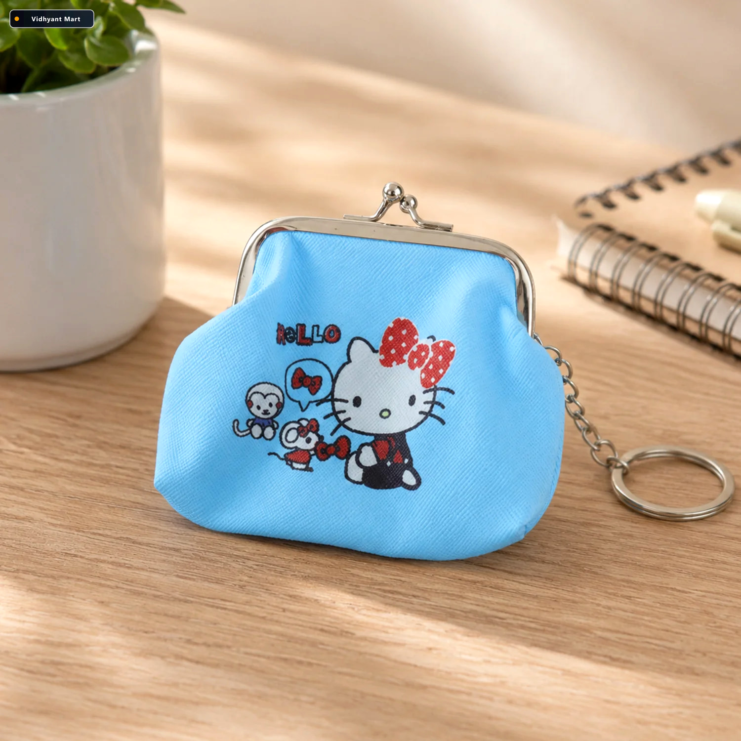 Vidhyant Mart Mix Design Cute Mini Coin Purse Keychain With Clas 3