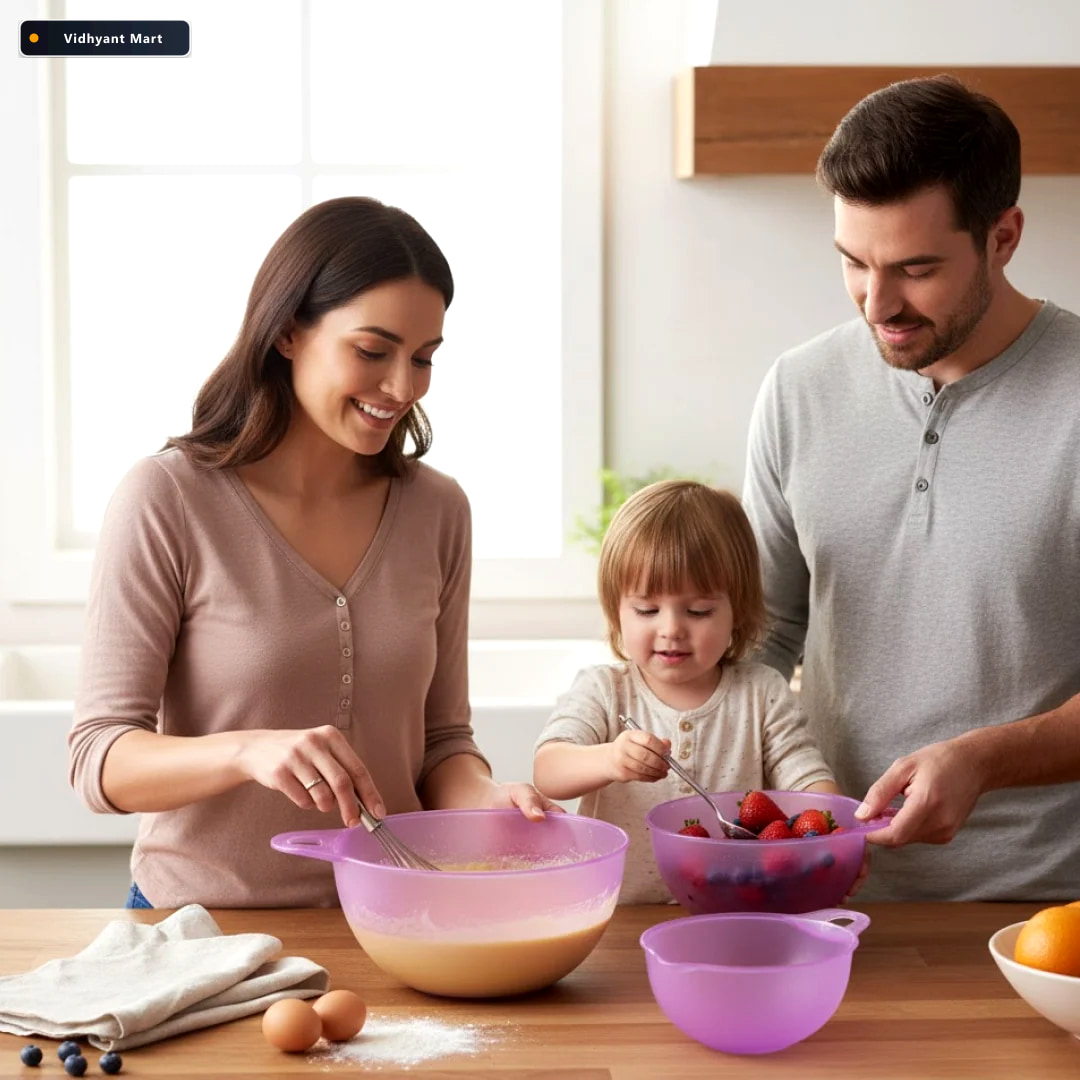 Vidhyant Mart Mix Measure Prep Bowl Set 3 Durable Bpa Free Bowls 3