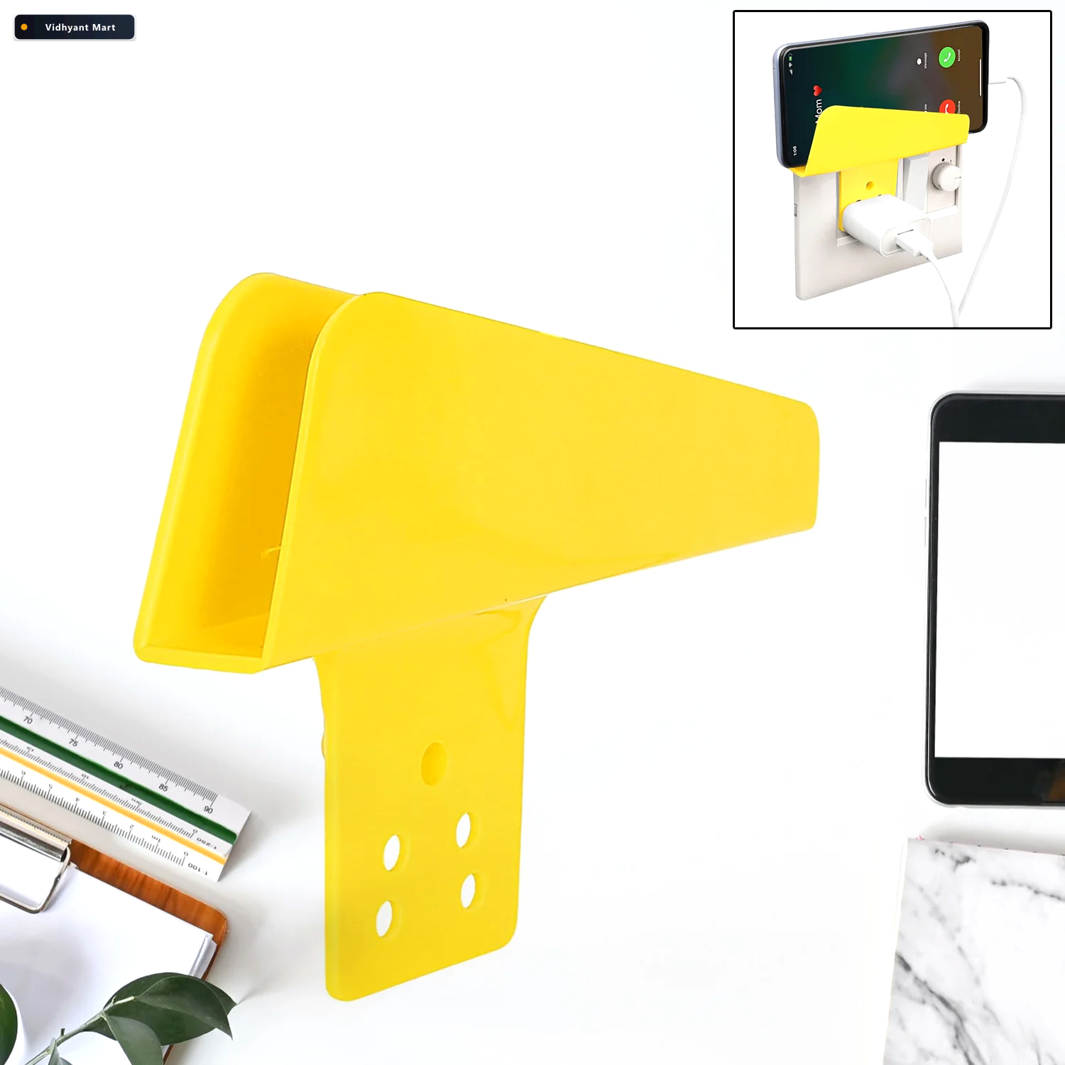 Vidhyant Mart Mobile Charging Stand Wall Mount Phone Holder Gamb 1