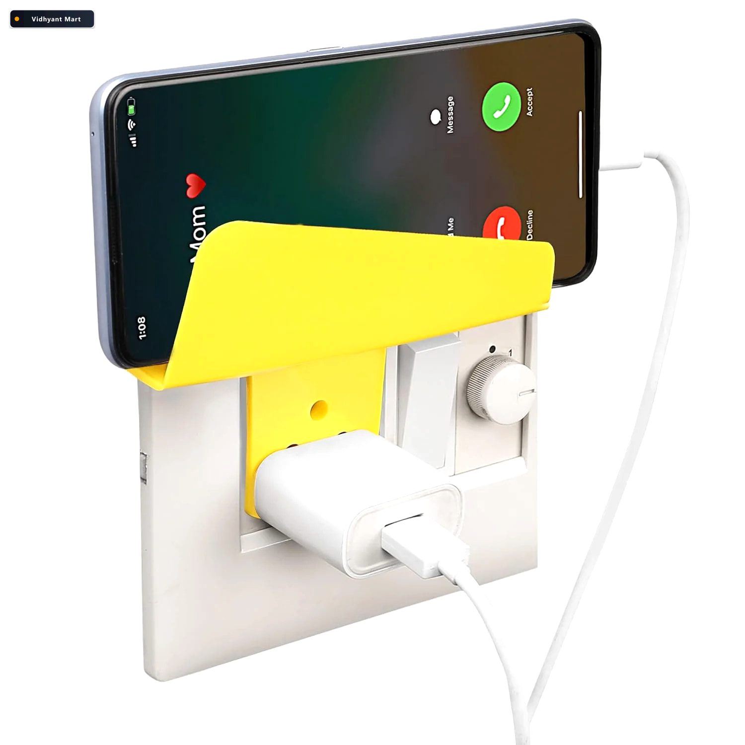 Vidhyant Mart Mobile Charging Stand Wall Mount Phone Holder Gamb 4