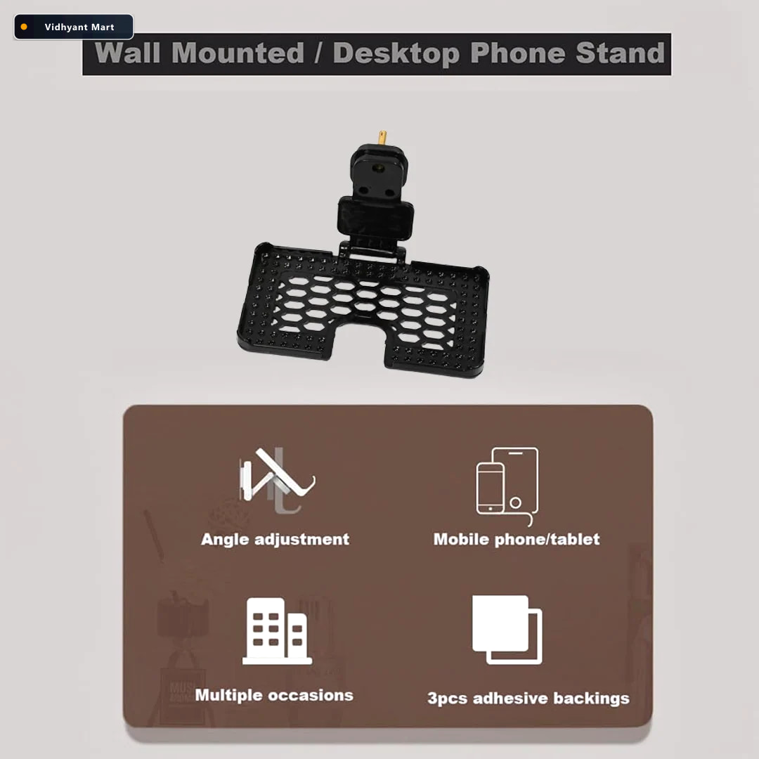 Vidhyant Mart Mobile Charging Wall Holder Foldable Secure Stand 3