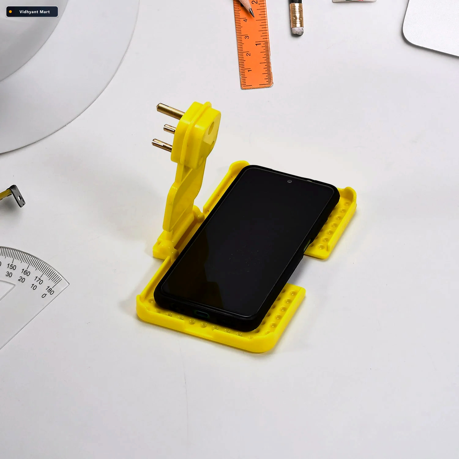 Vidhyant Mart Mobile Charging Wall Holder Secure Socket Fit Yell 2