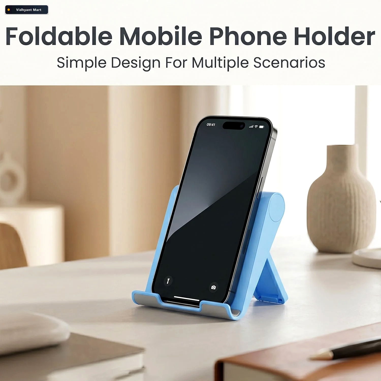Vidhyant Mart Mobile Phone Stand Adjustable Foldable Portable Fo 3