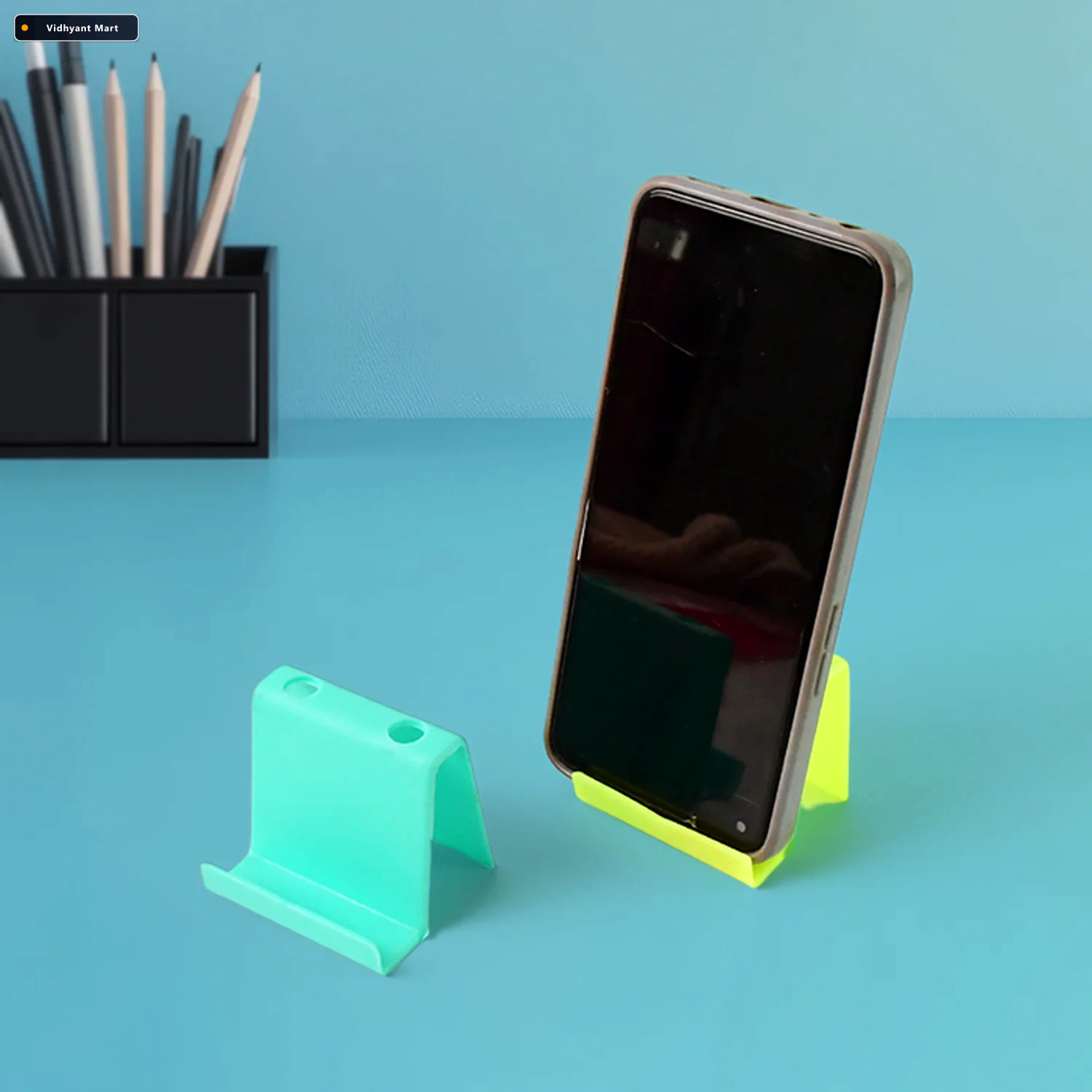 Vidhyant Mart Mobile Phone Stand Pen Holder Compact Desk Organiz 3