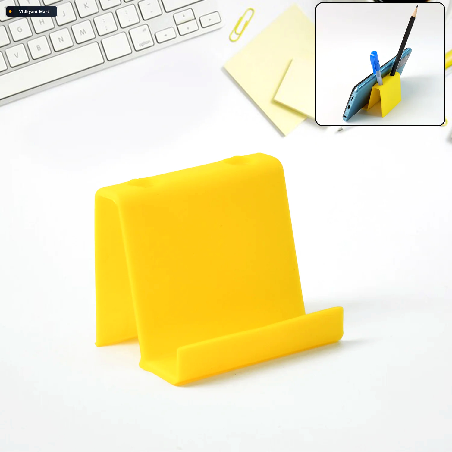 Vidhyant Mart Mobile Phone Stand With Pen Holder Compact Multifu 1