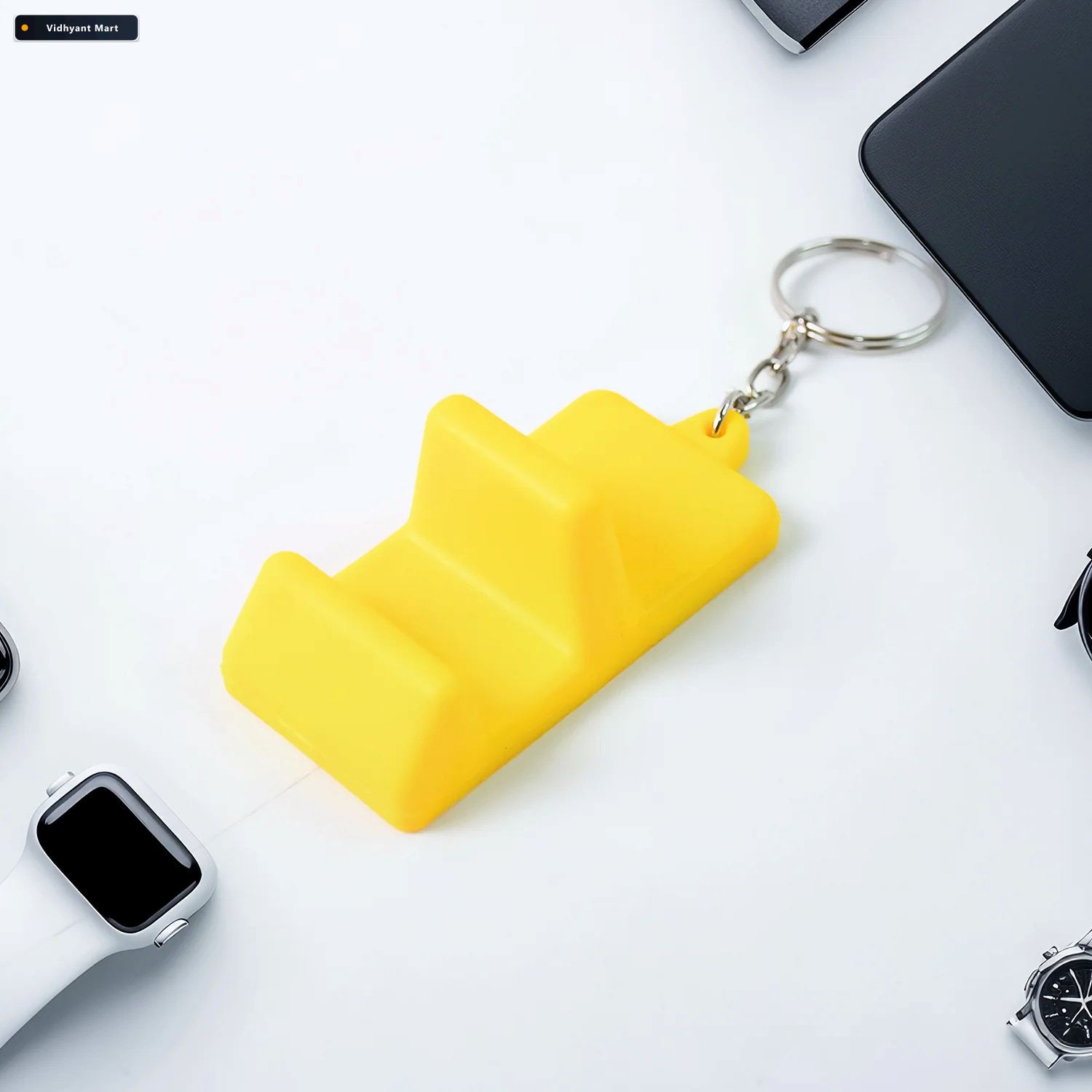 Vidhyant Mart Mobile Stand Keychain Compact 2 In 1 Phone Holder 3