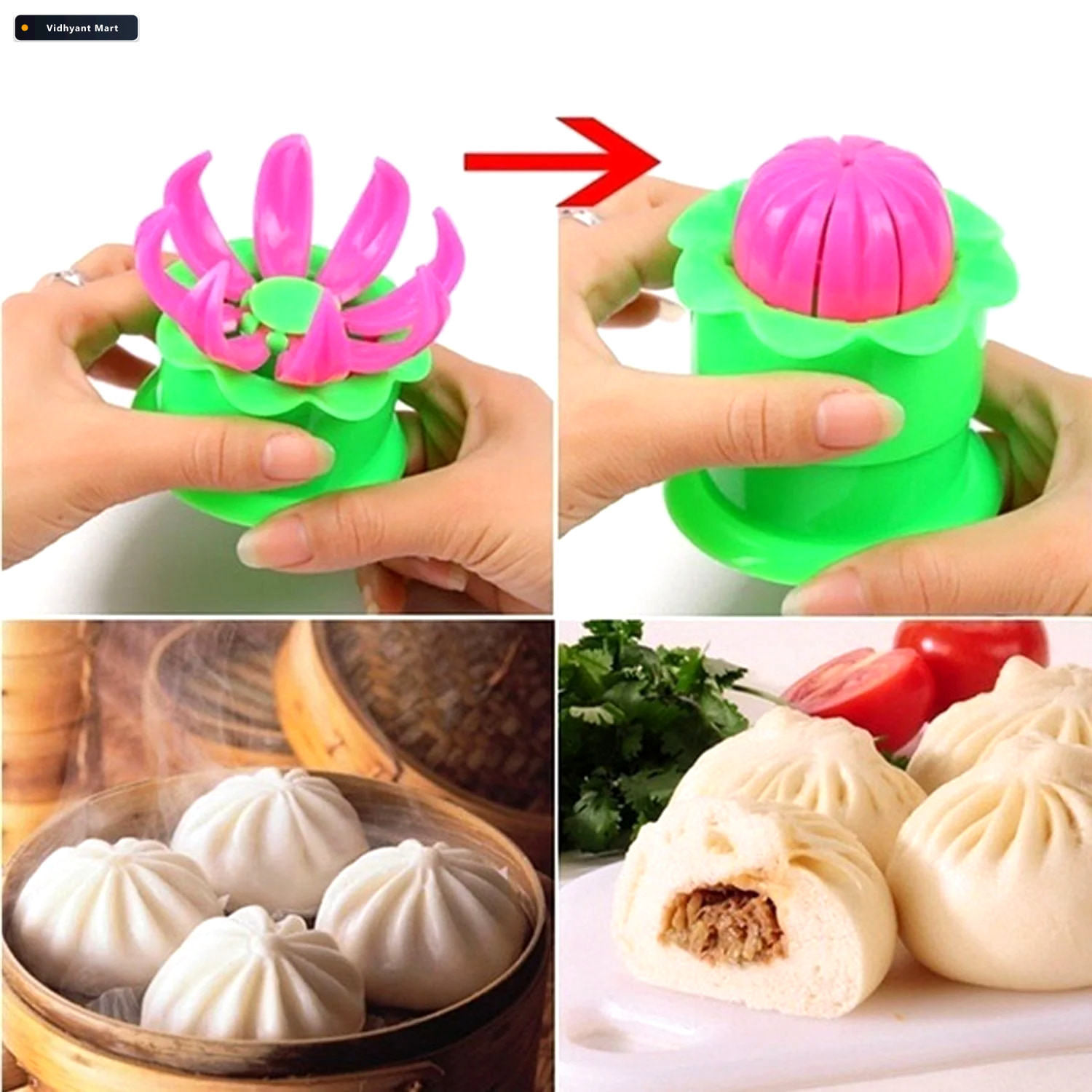 Vidhyant Mart Momos Maker Plastic Mold Filling Spoon For Dumplin 2