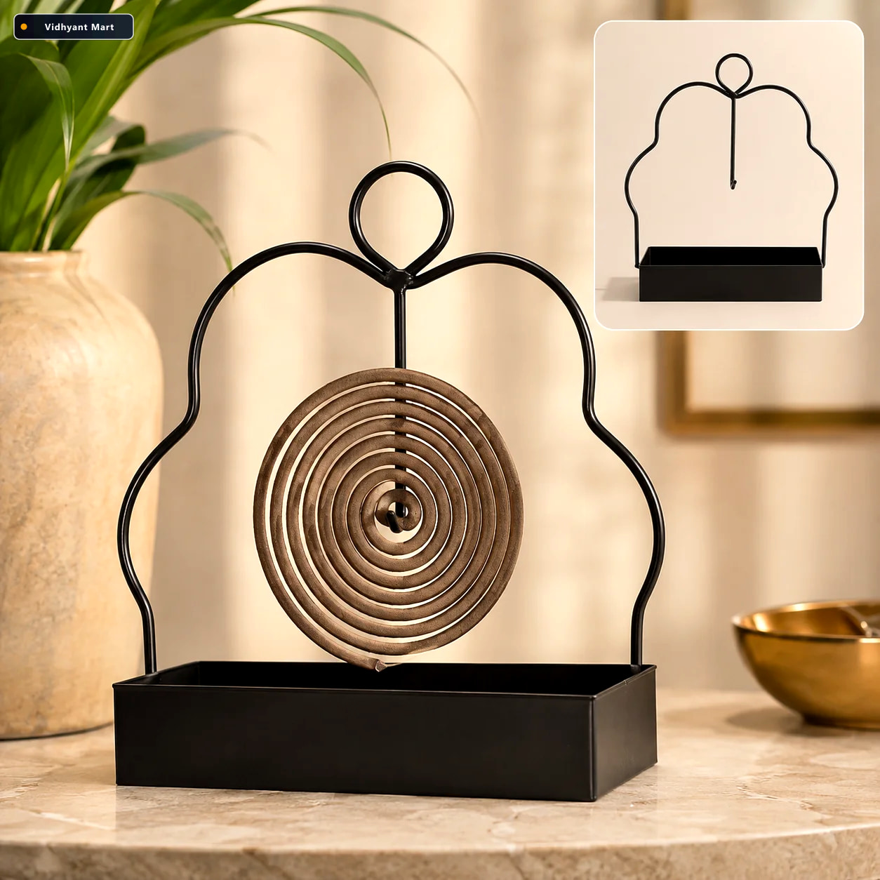 Vidhyant Mart Mosquito Coil Holder Safe Ash Catcher Stand For Ho 1