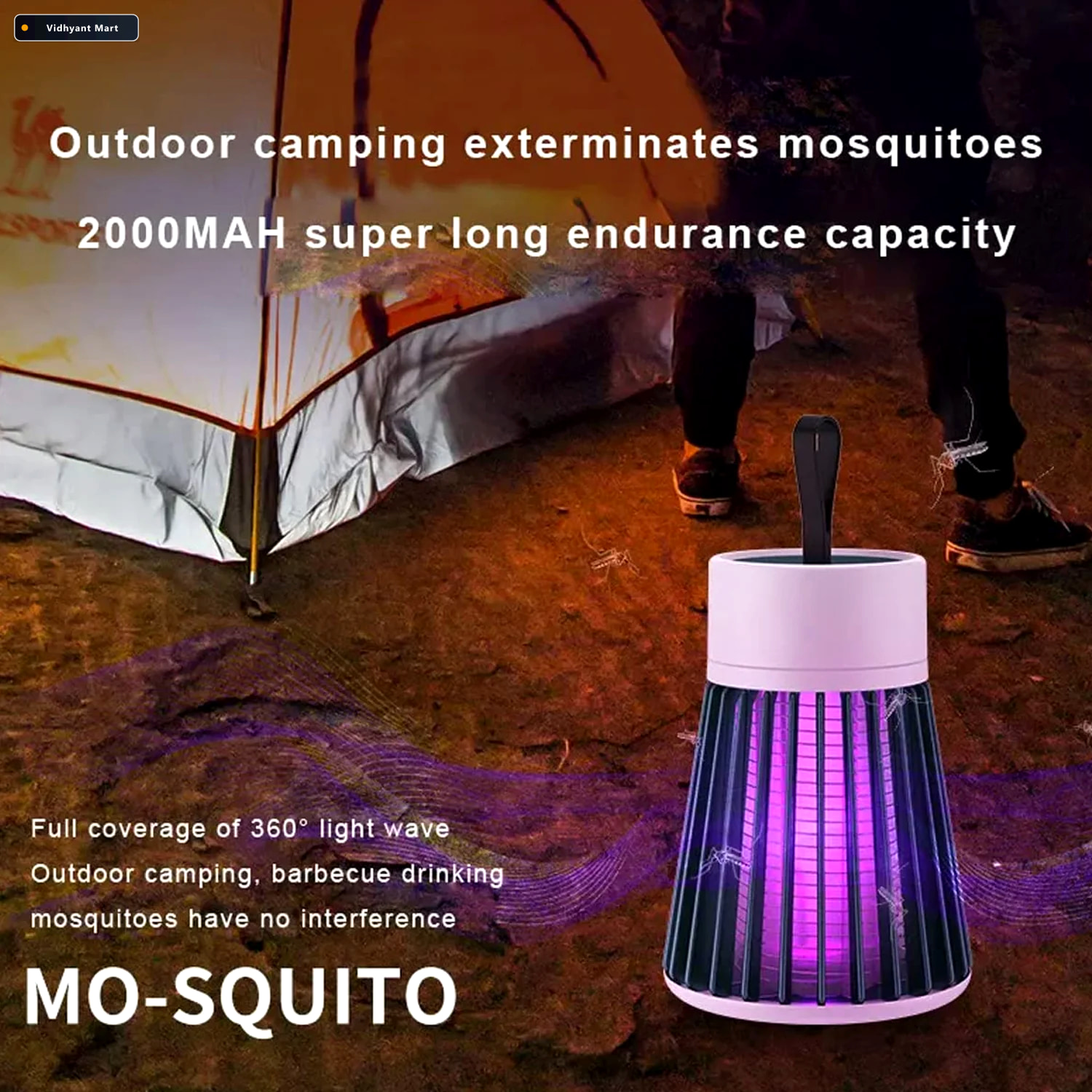 Vidhyant Mart Mosquito Killer Lamp Usb Powered For Home Outdoor 3