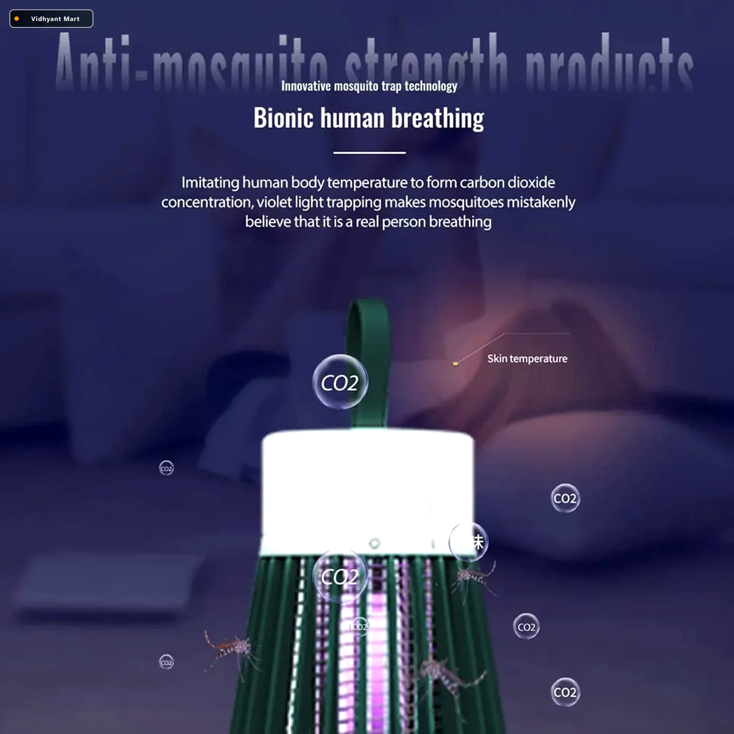 Vidhyant Mart Mosquito Killer Lamp Usb Powered For Home Outdoor 4