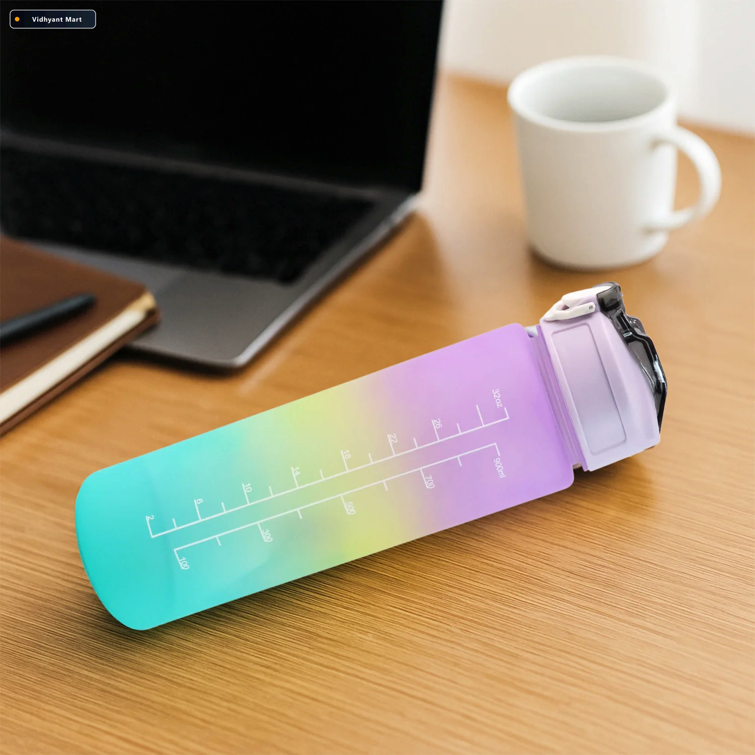 Vidhyant Mart Motivational Water Bottle With Straw Time Marker H 3