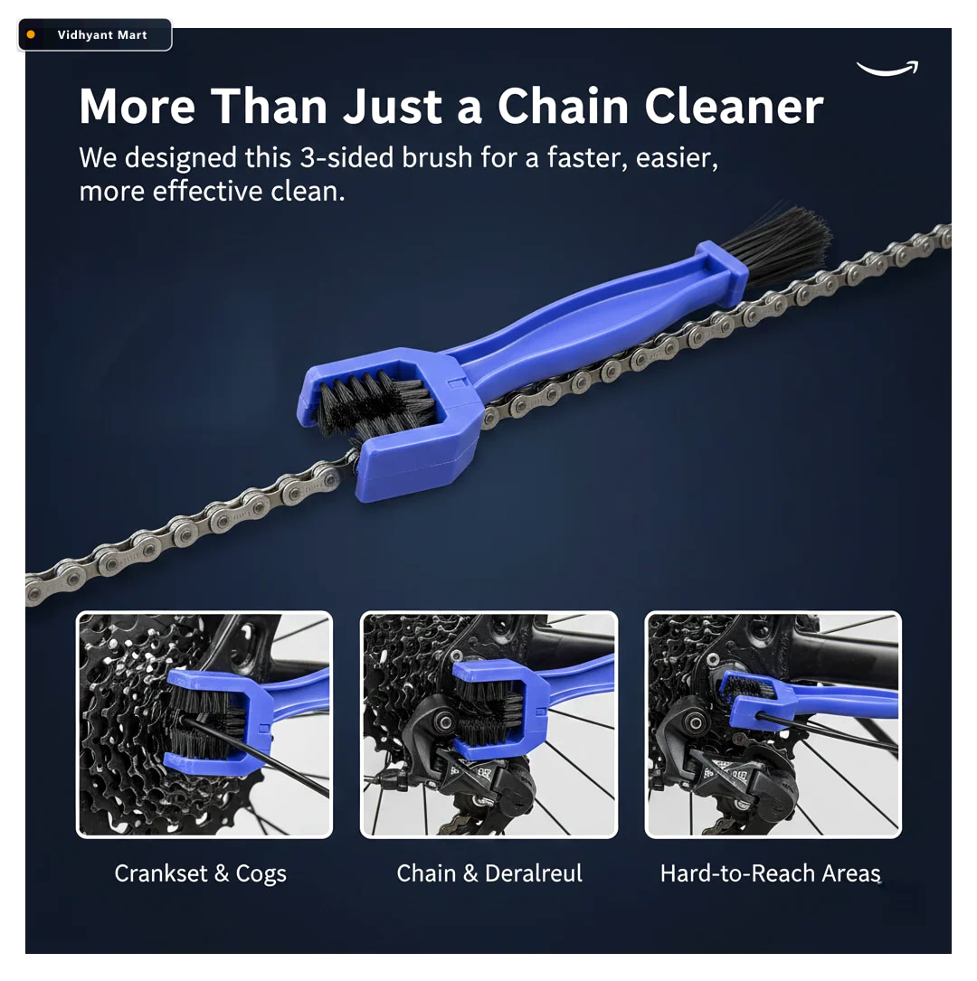 Vidhyant Mart Motorbike Chain Cleaner Efficient 3d Brush Tool Fo 5