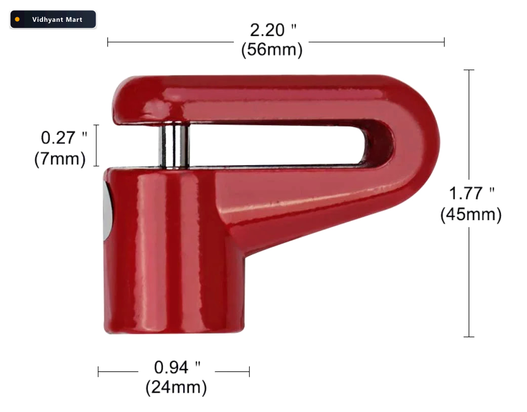 Vidhyant Mart Motorcycle Disc Lock Anti Theft Wheel Security 5