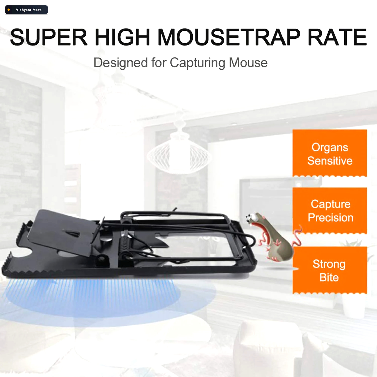 Vidhyant Mart Mouse Trap Reusable Metal Rodent Catcher For Quick 2