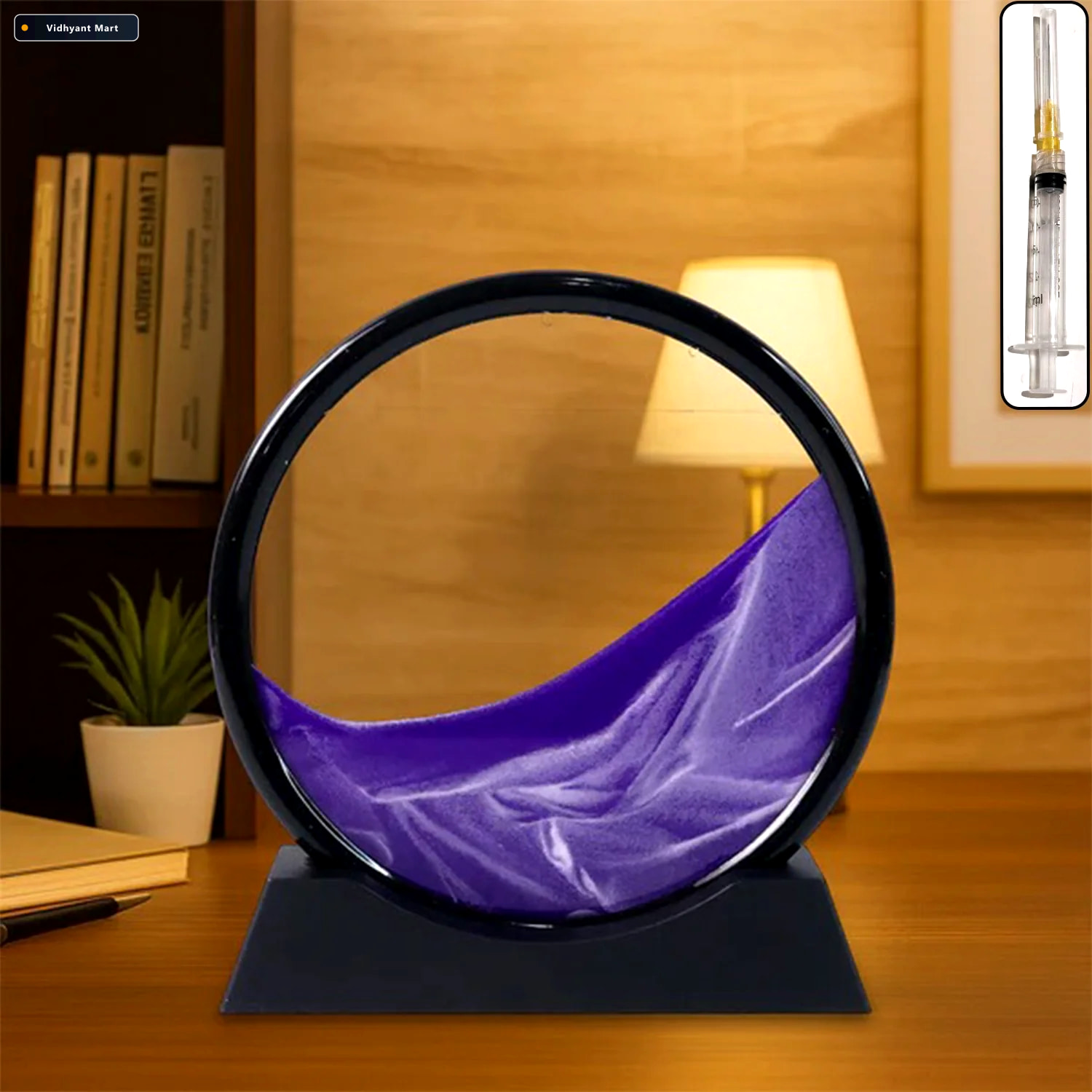 Vidhyant Mart Moving Sand Art Round Liquid Motion Decor Styleva 1