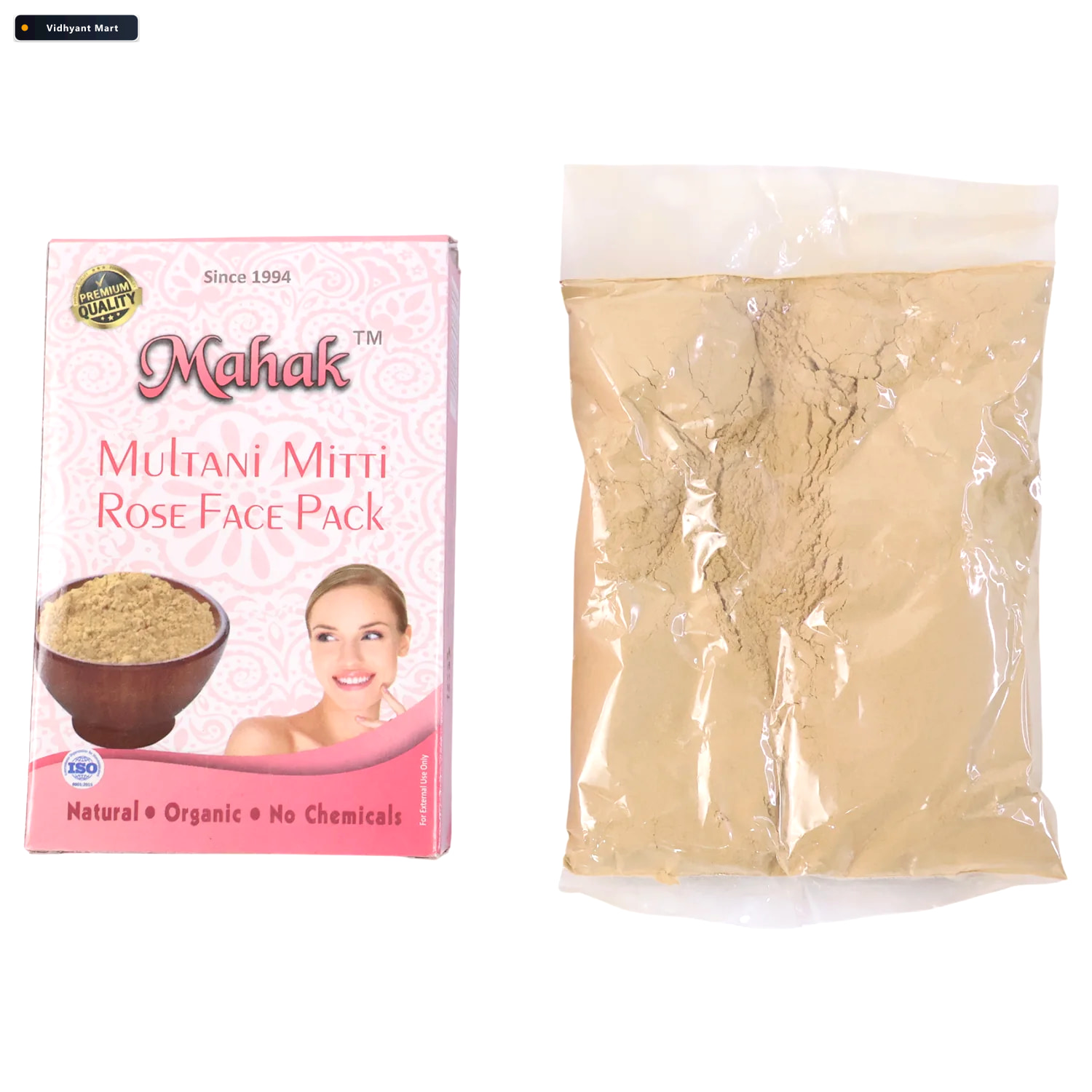 Vidhyant Mart Multani Mitti Rose Face Pack Herbal Deep Cleansing 4
