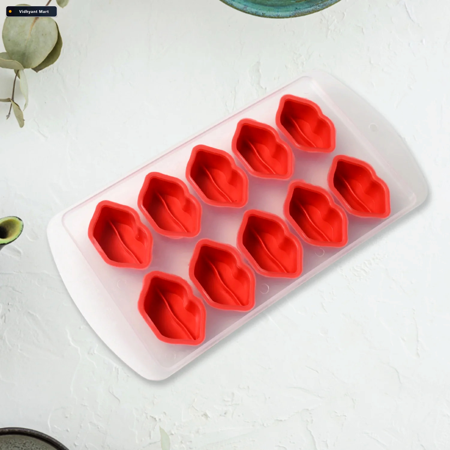Vidhyant Mart Multi Fruit Shapes Silicone Ice Cube Tray 3