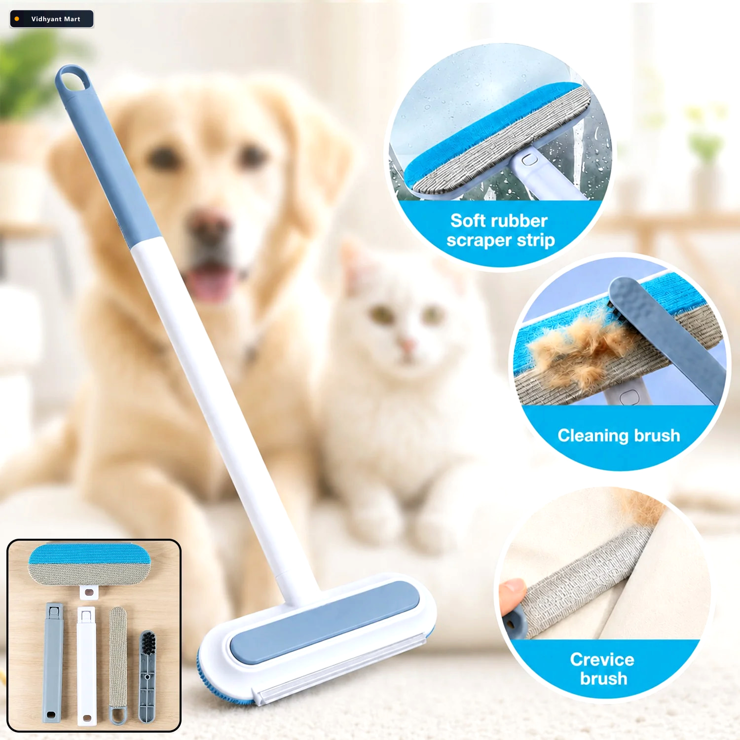 Vidhyant Mart Multi Function Double Sided Lint And Pet Hair Remo 1