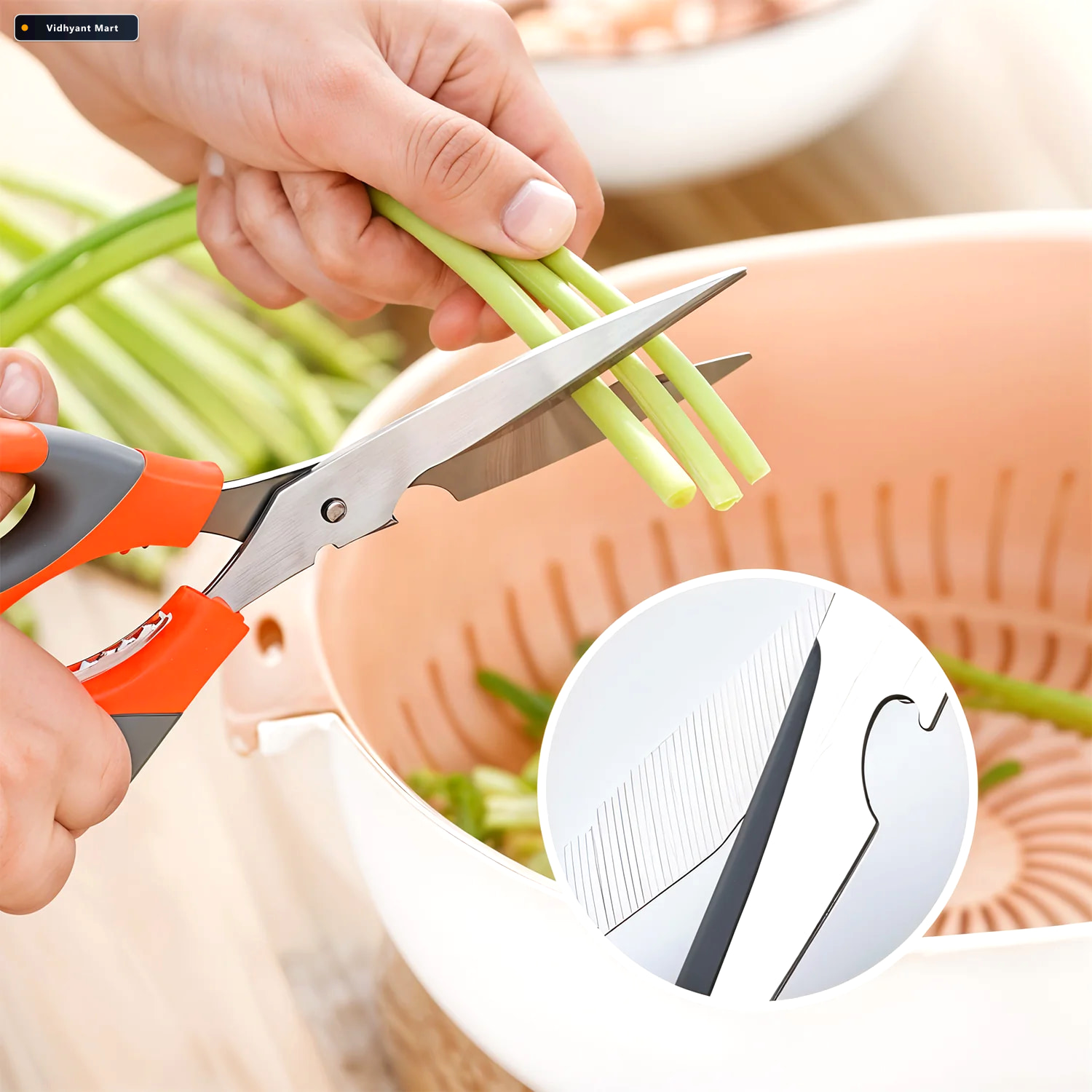 Vidhyant Mart Multi Function Kitchen Scissors Stainless Steel Sh 2
