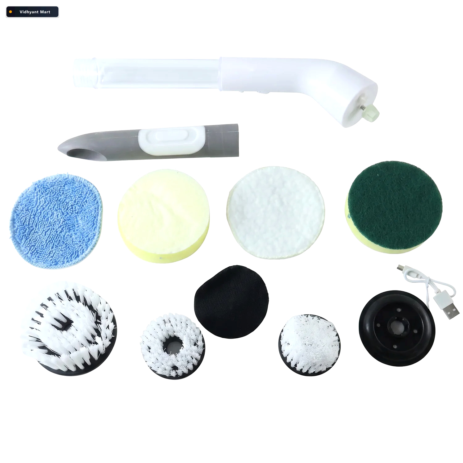 Vidhyant Mart Multi Function Plastic Cleaning Brush Set With Lon 4