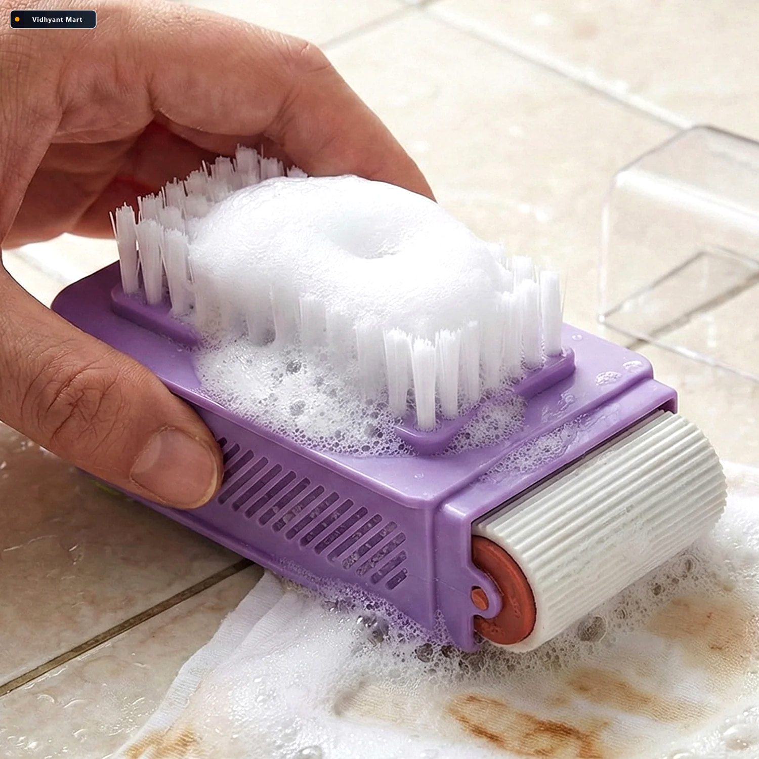 Vidhyant Mart Multi Functional Cleaning Brush Ergonomic Roller T 1