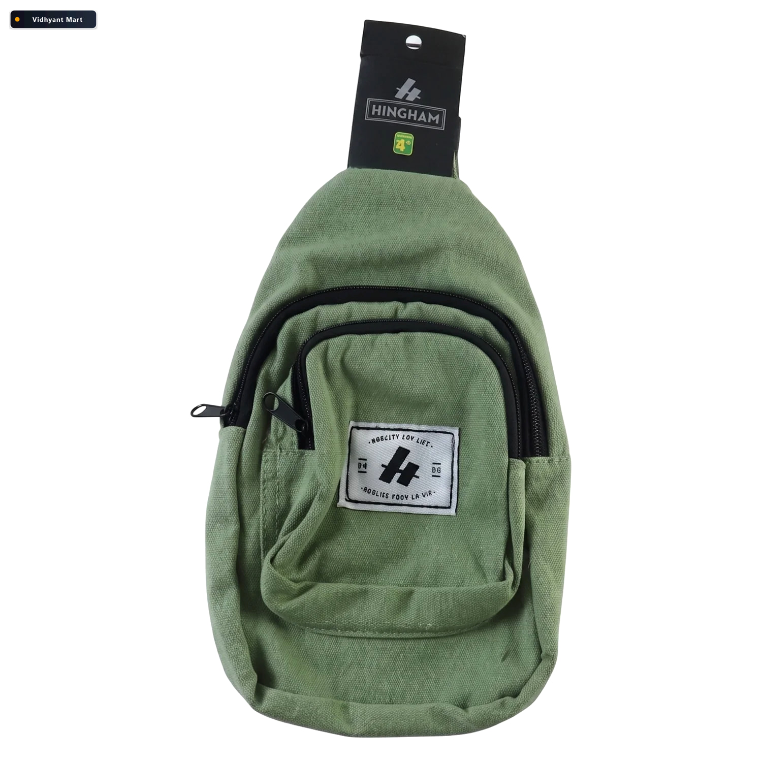 Vidhyant Mart Multi Pocket Sling Crossbody Bag Compact Canvas Ch 4